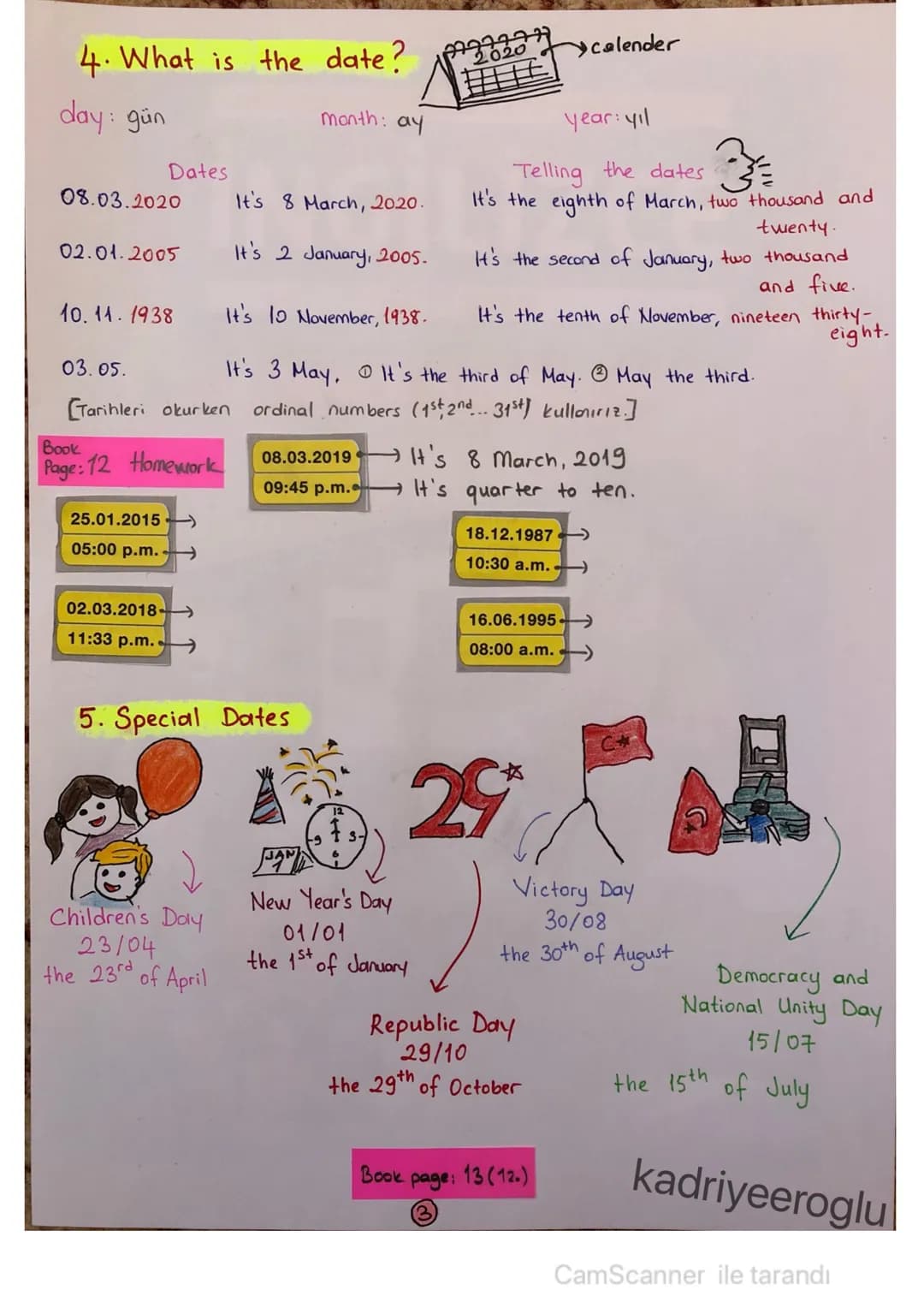 # UNIT 1-5 kadriyeeroglu
life = yaşam, hayat visit = ziyaret etmek diary = günlük
time = zaman, süre
day = gün
attend = katılmak (=join) St