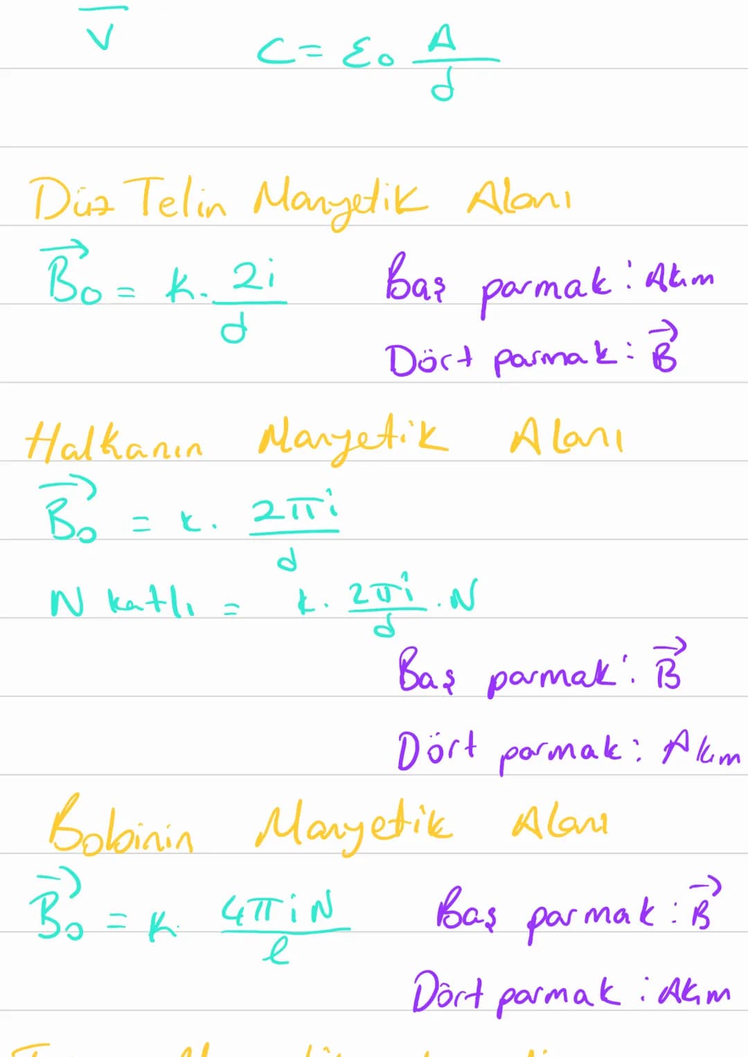 Elektriksel kuvvet
$\vec{F}$= K. $\frac{q_1.q_2}{d^2}$
Elektriksel Alan
$\vec{F}$=q.$\vec{E}$ $\vec{E}$=k$\frac{q}{d^2}$
Elektriksel