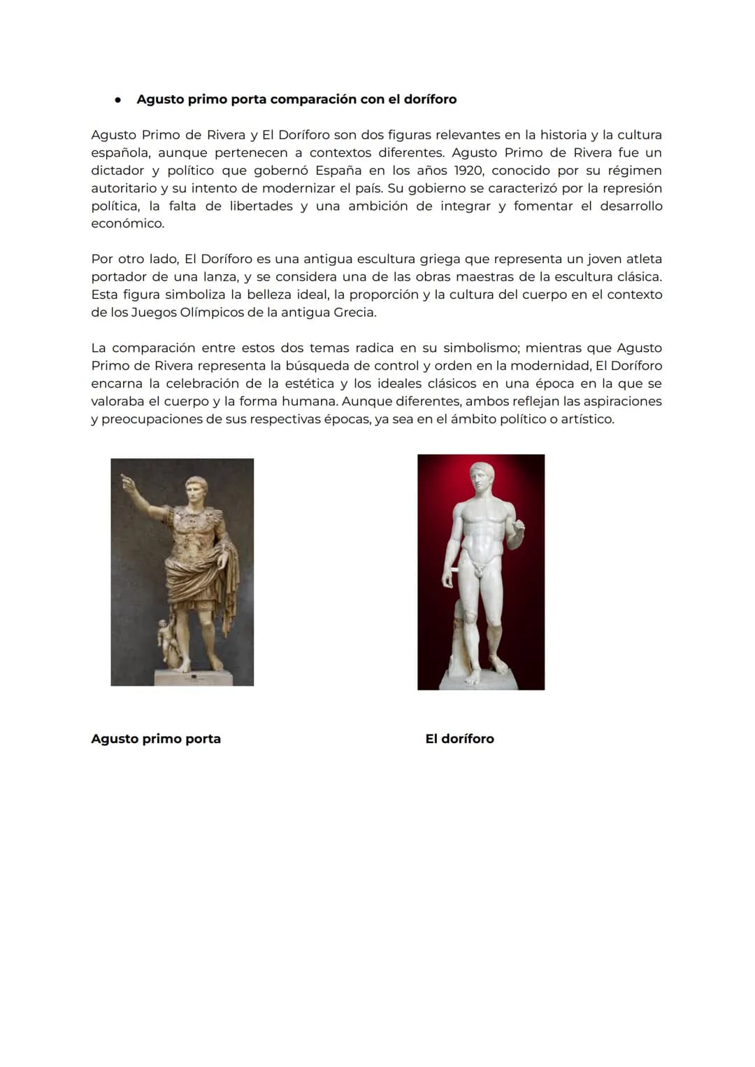 # Historia del arte
- Agusto prima porta:
- Identificación de la obra:
"Augusto Prima Porta"
- Localización:
Actualmente, la escult