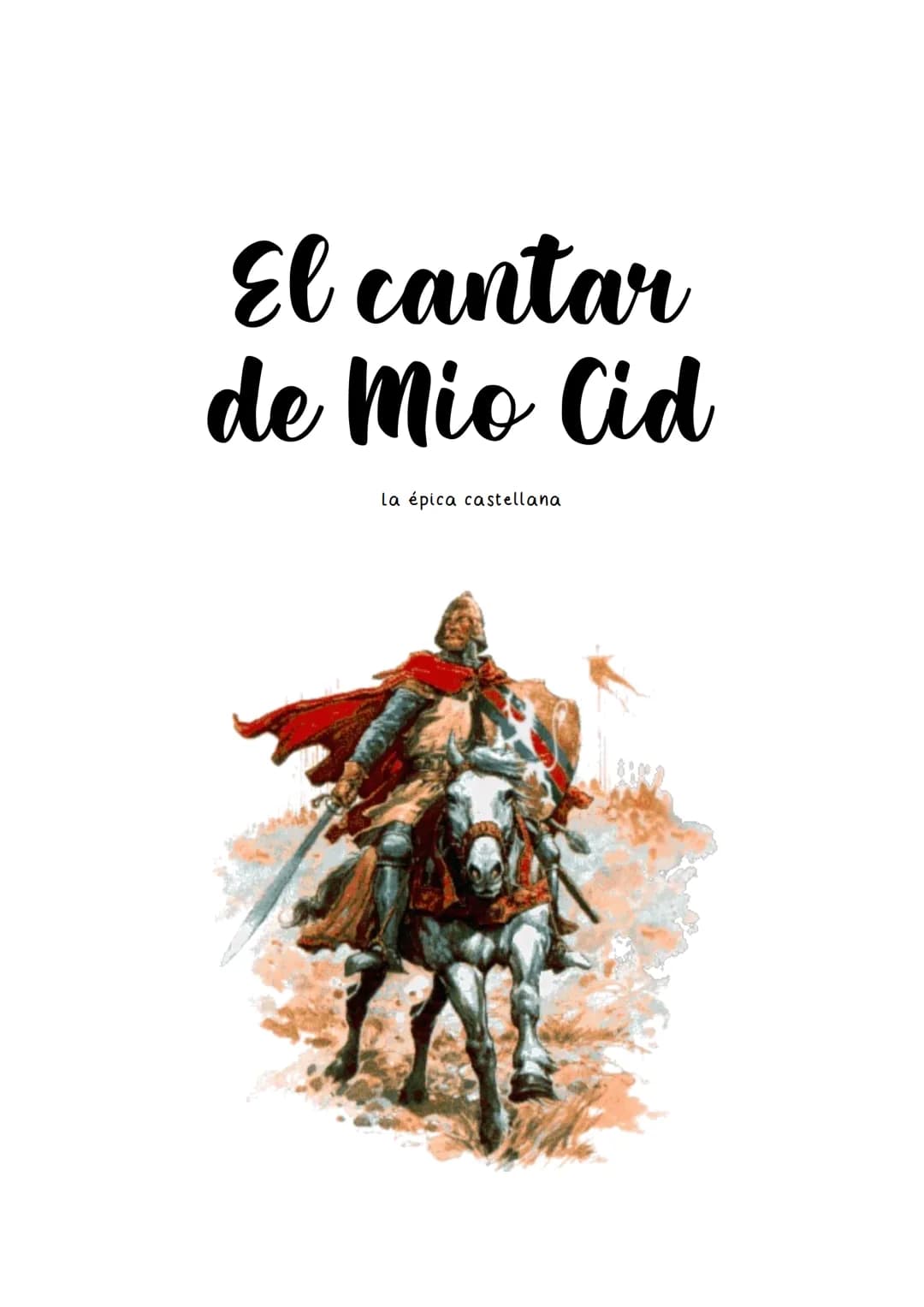 # El cantar
## de Mio Cid
la épica castellana # ÍNDICE
1. El cantar de Mio Cid
2. Autoría y fecha de composición
3. Temas
4. Estructu