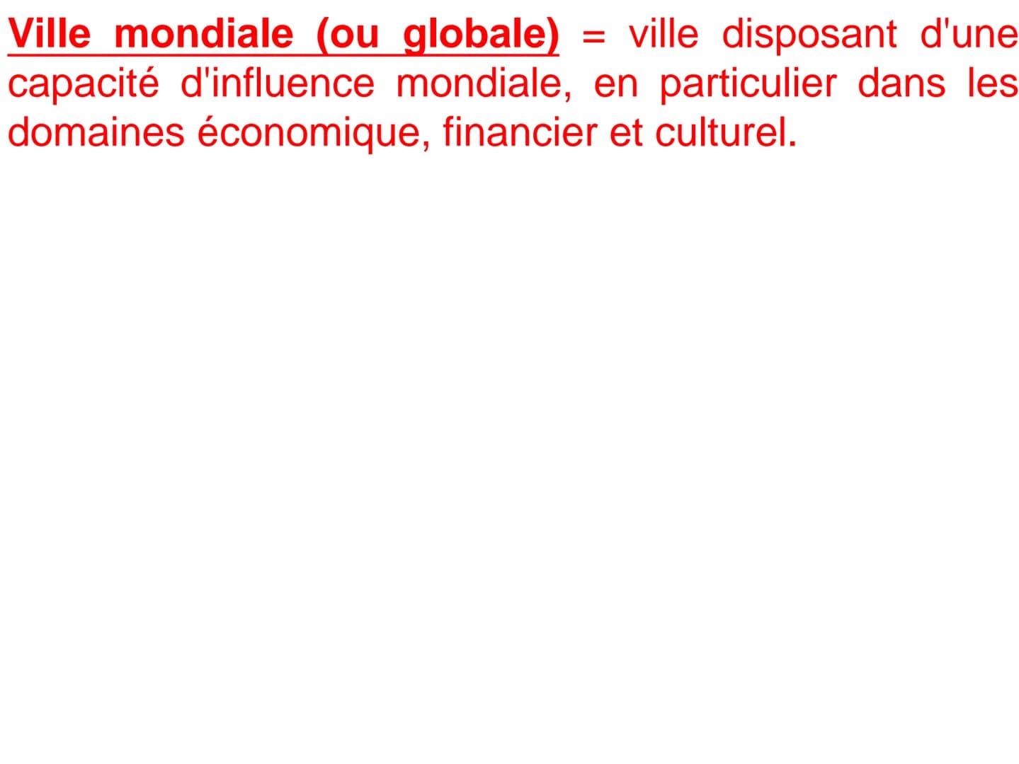 # Chapitre 2 = Des villes inégalement
connectées aux réseaux de
mondialisation
New-York, Etats-Unis Les villes du monde sont inégalement co