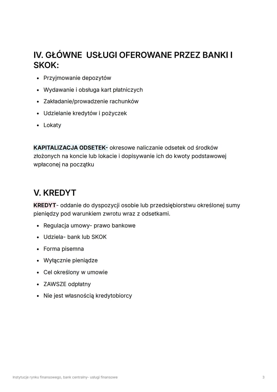 Instytucje rynku finansowego,
bank centralny- usługi
finansowe
? PYTANIA
→ POZABANKOWE
RYNEK FINANSOWY- rynek, na którym przeprowadzone są