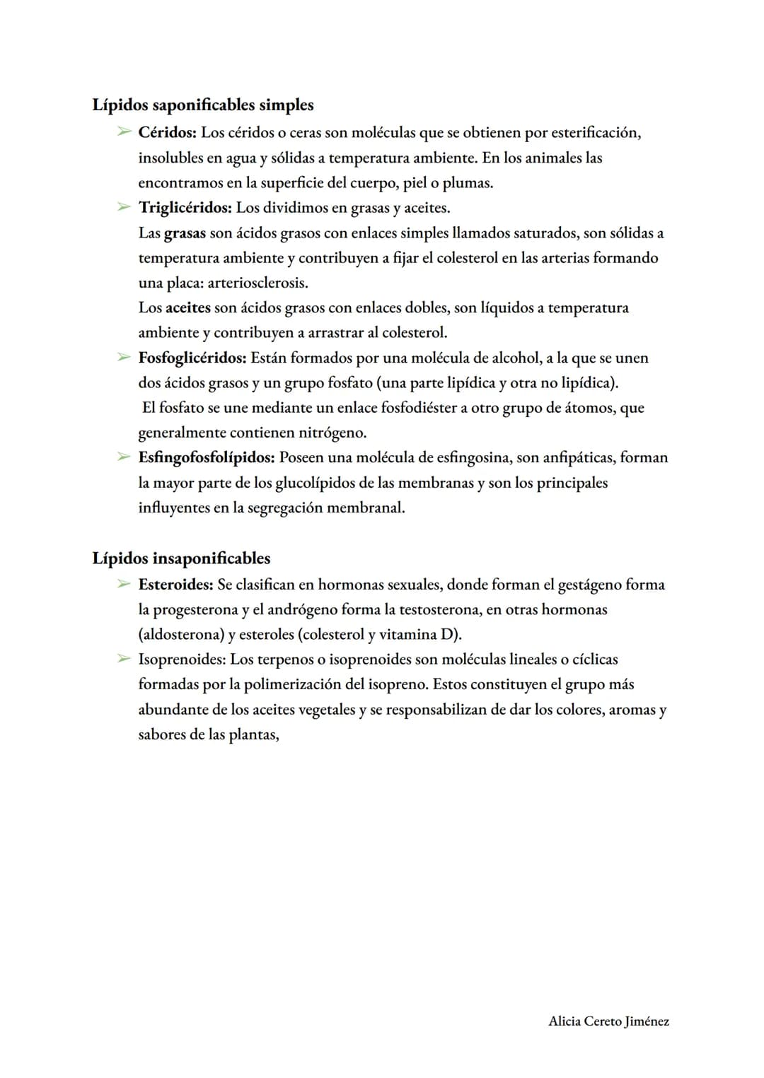 # Glúcidos y lípidos
--- TEMA 2 ---
Alicia Cereto Jiménez # GLÚCIDOS
Son biomoléculas formadas por $C_nO_{2n}H_n$ (mal llamados hidratos