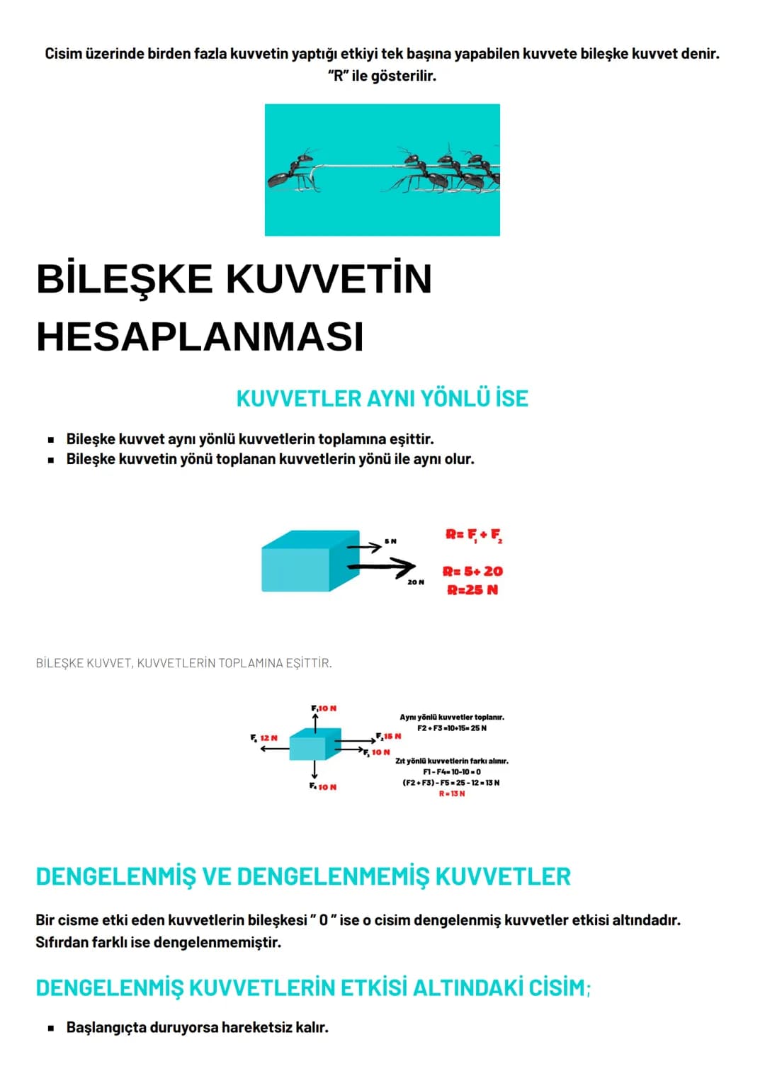 # KUVVET NEDİR?
Duran bir cismi harekete geçiren, hareket eden bir cismi durduran, hızlandıran veya yavaşlatan, cisimler
üzerinde yön ve şe
