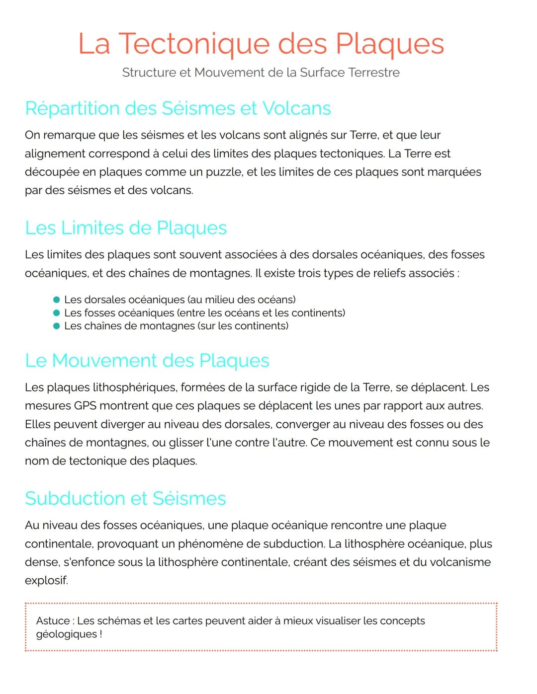 # La Tectonique des Plaques
Structure et Mouvement de la Surface Terrestre
# Répartition des Séismes et Volcans
On remarque que les séisme