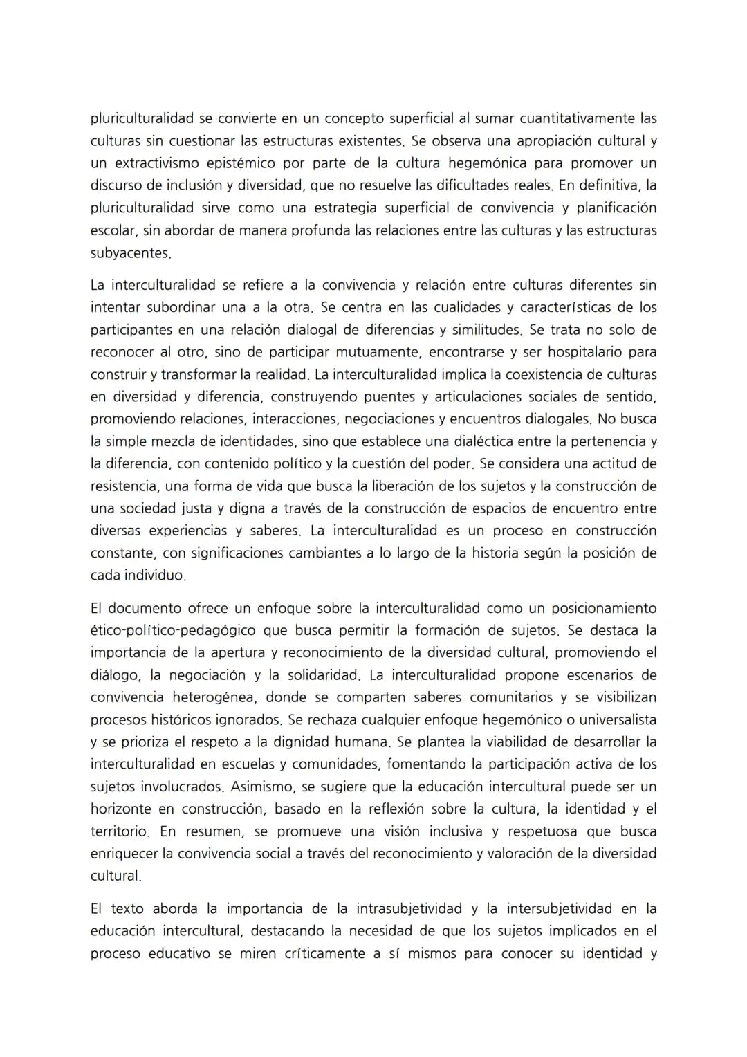 Resumen de identidad
la cultura se establece como la base de la identidad, mientras que la identidad
representa la manifestación concreta d