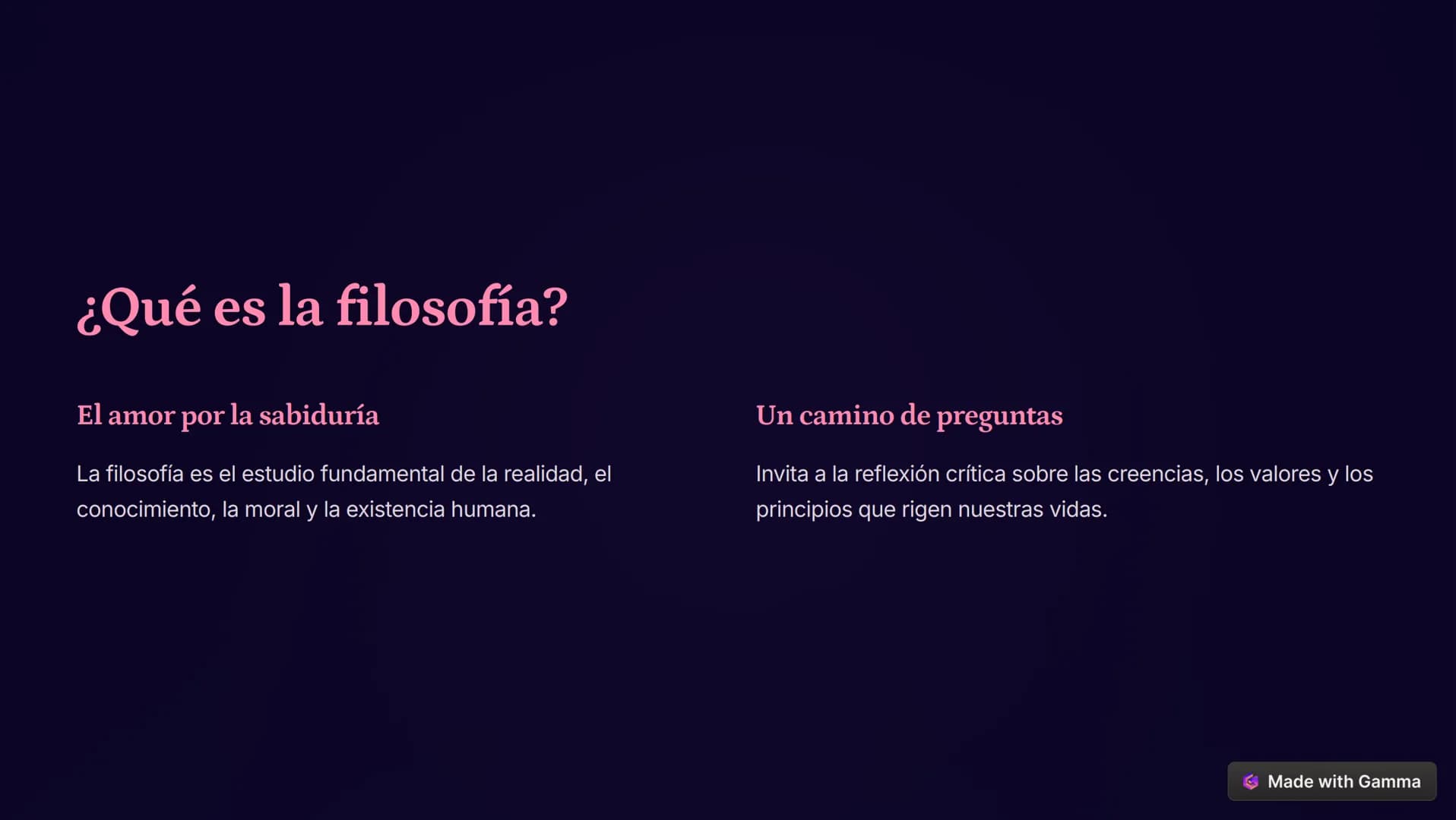 # Introducción a la filosofía
La filosofía es un viaje de descubrimiento, una búsqueda del conocimiento y
la sabiduría.
Ho por Hannia Chav