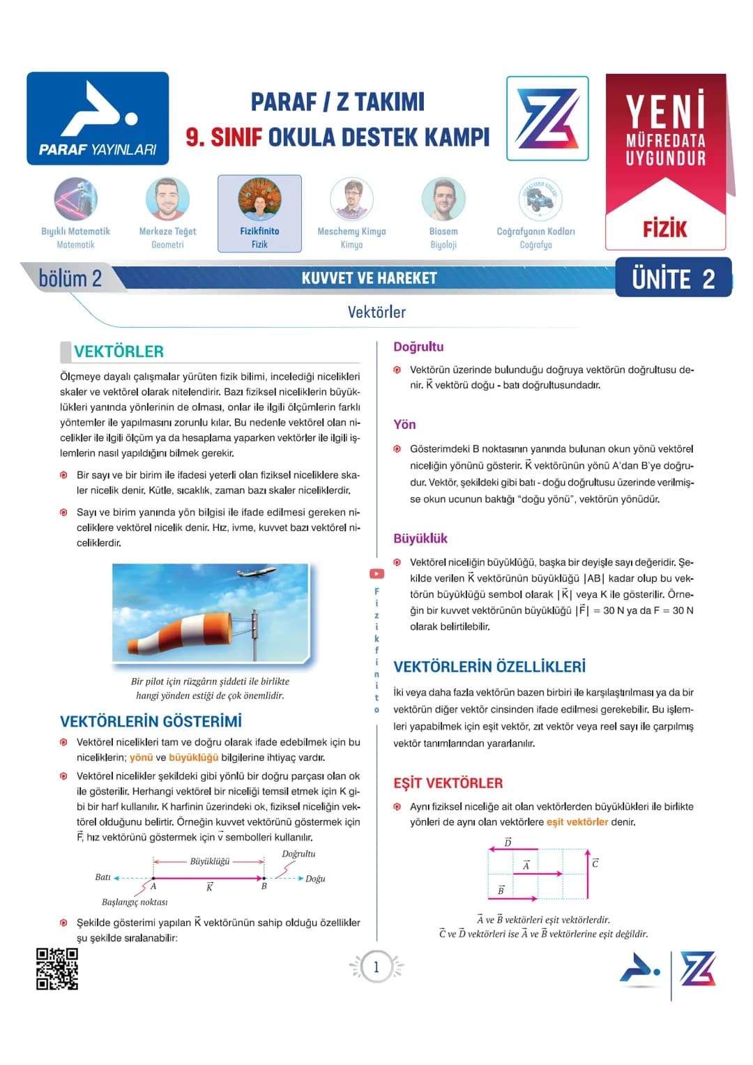 PARAF YAYINLARI
PARAF / Z TAKIMI
9. SINIF OKULA DESTEK KAMPI
Z YENİ
MÜFREDATA
UYGUNDUR
Bıyıklı Matematik Merkeze Teğet
Matematik Geometri