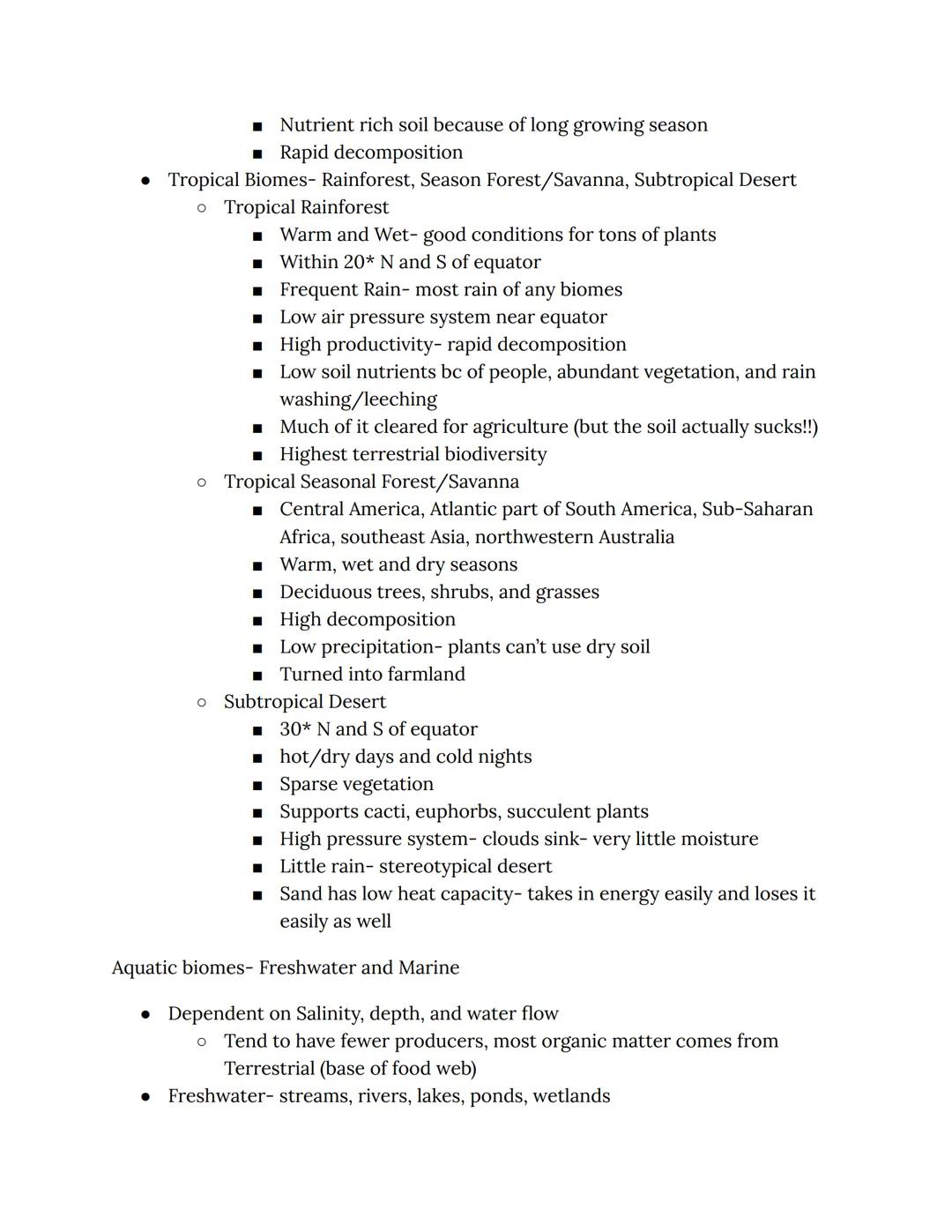 # Unit 1
Humans alter systems: Good and Bad
• We change the land, water, soil, and air chemistry w/ huge populations
• Ecosystem services:
