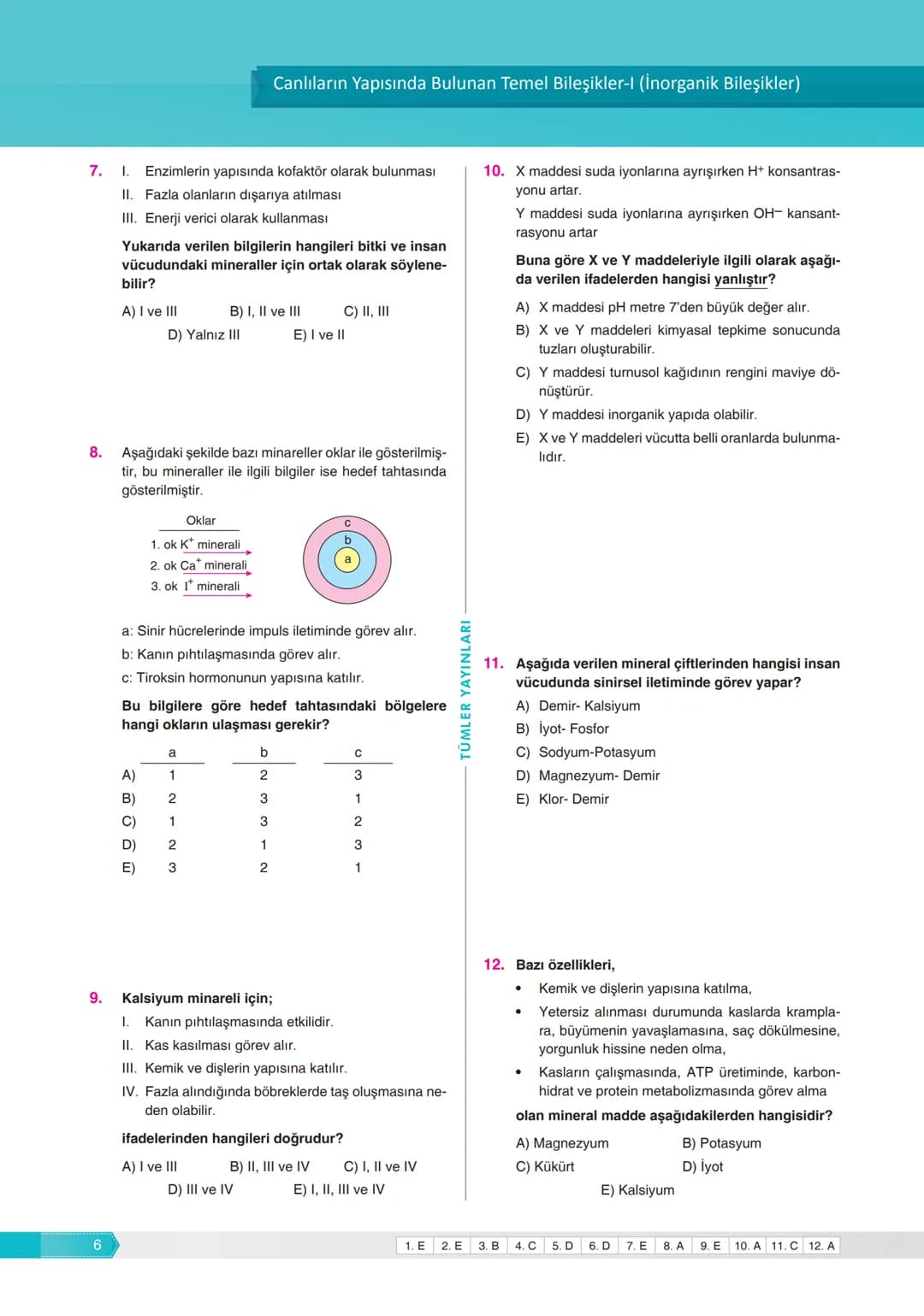 # Biyoloji ve Canlıların Ortak Özellikleri-I
TEST
01
1. Canlıların bulunduğu çevrede yaşama ve üreme şan-
sını artıran özelliklere adaptas