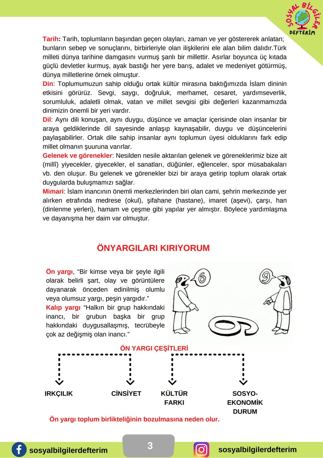 # 6.SINIF 1.ÜNİTE
SOSYAL BİLGİLER
DERS NOTU
SOSYAL BİLGİLER
DEFTERİM
BİLGİ ŞENTÜRK # DEĞİŞEN ROLLERİM
Bir iş grup ya da kurumda bir kim