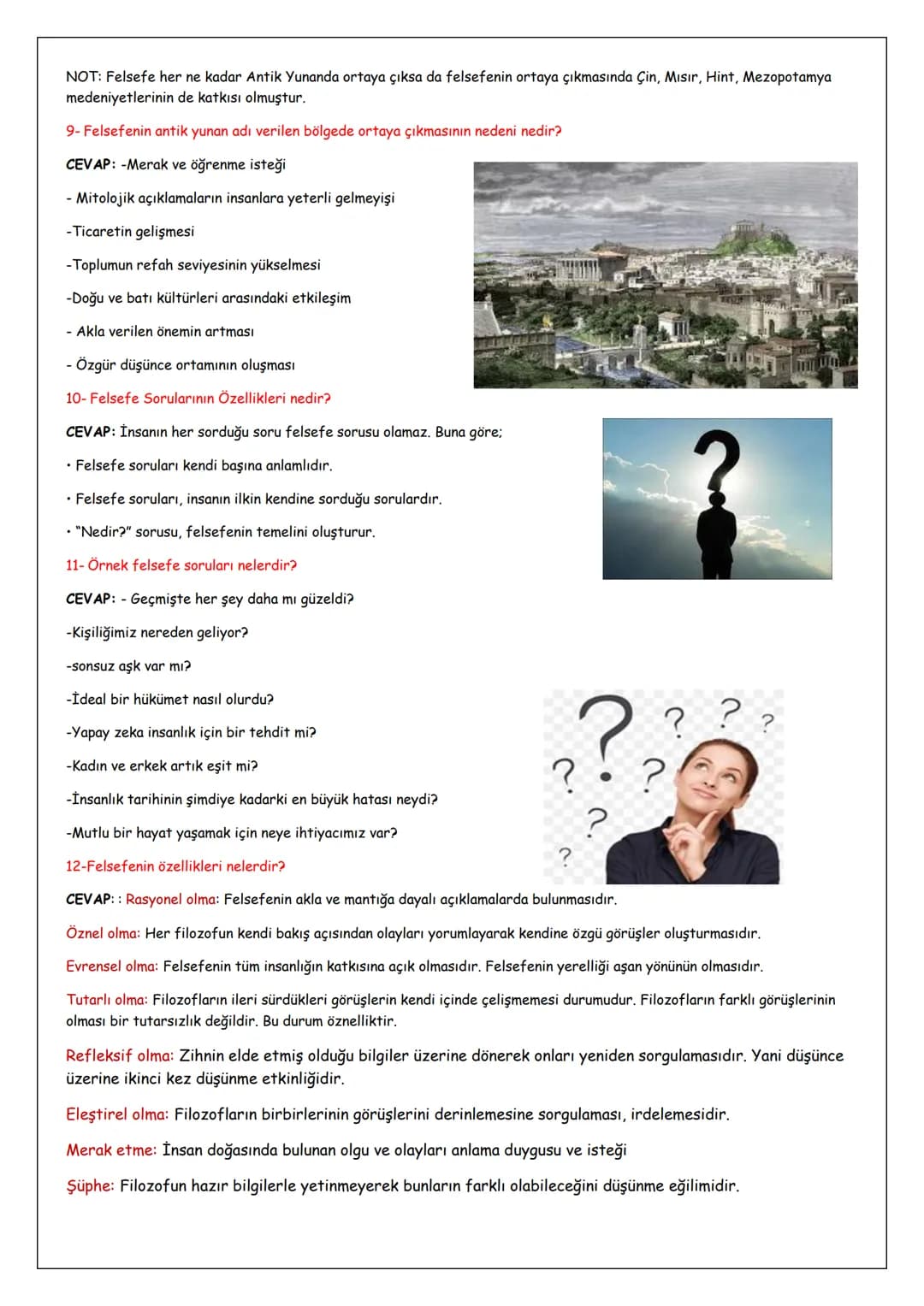 30 OCAK 2024
10/11.SINIF FELSEFE DERSİ BÜTÜN KONULAR.
KISA SORU -CEVAP 10-11 VE 12.SINIF BÜTÜN ÜNİTELER
1- Felsefe sözcüğünün kelime anlam