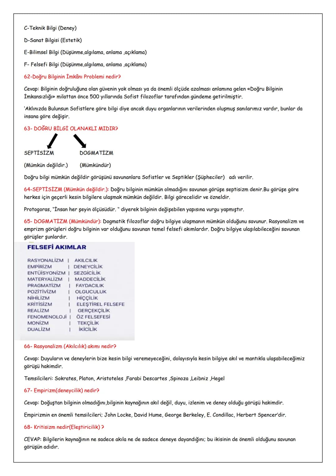 30 OCAK 2024
10/11.SINIF FELSEFE DERSİ BÜTÜN KONULAR.
KISA SORU -CEVAP 10-11 VE 12.SINIF BÜTÜN ÜNİTELER
1- Felsefe sözcüğünün kelime anlam