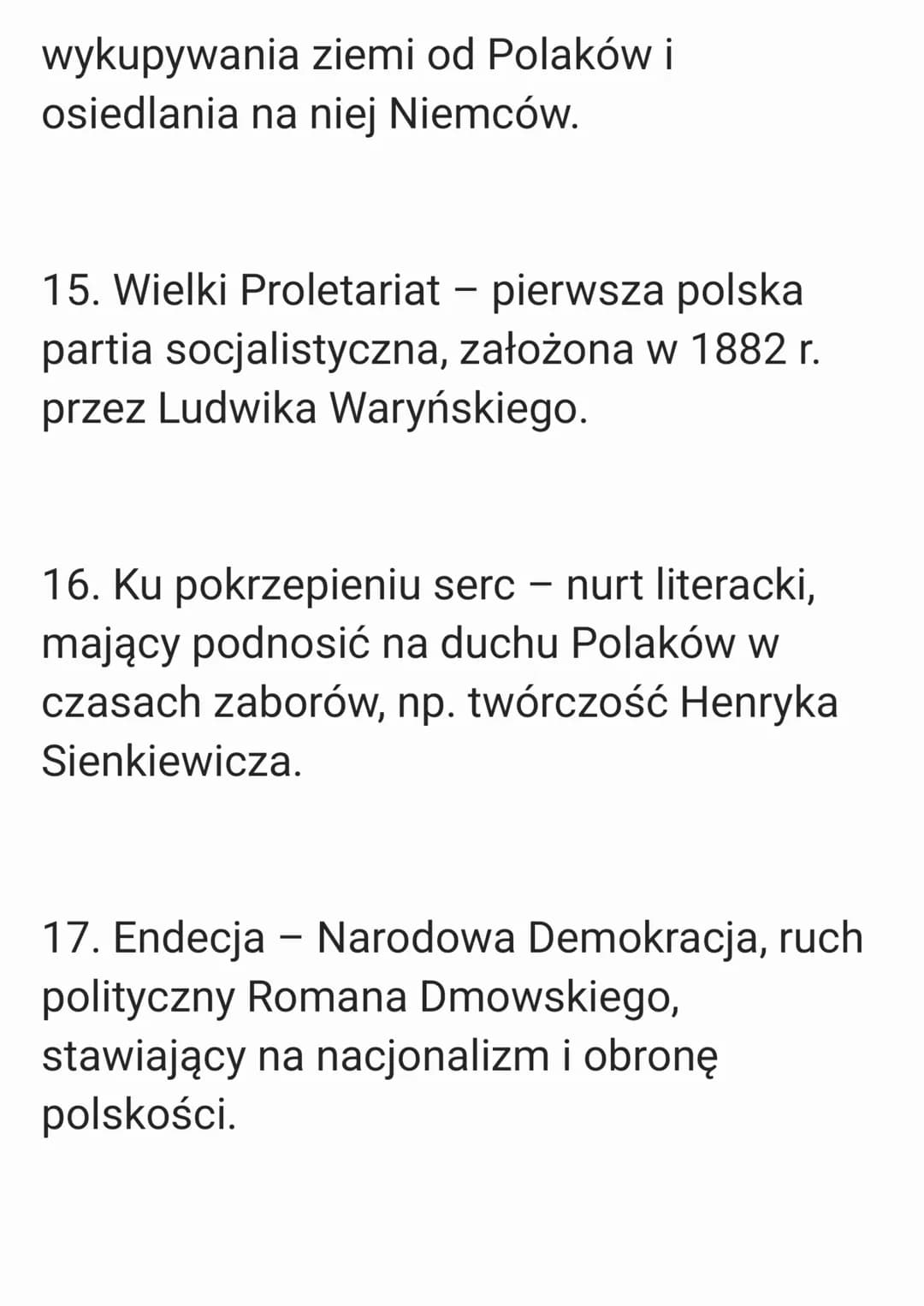 Pojęcia:
1. Odwilż posewastopolska - okres
liberalizacji w Rosji po przegranej wojnie
krymskiej (1853-1856), obejmujący
reformy społeczne i