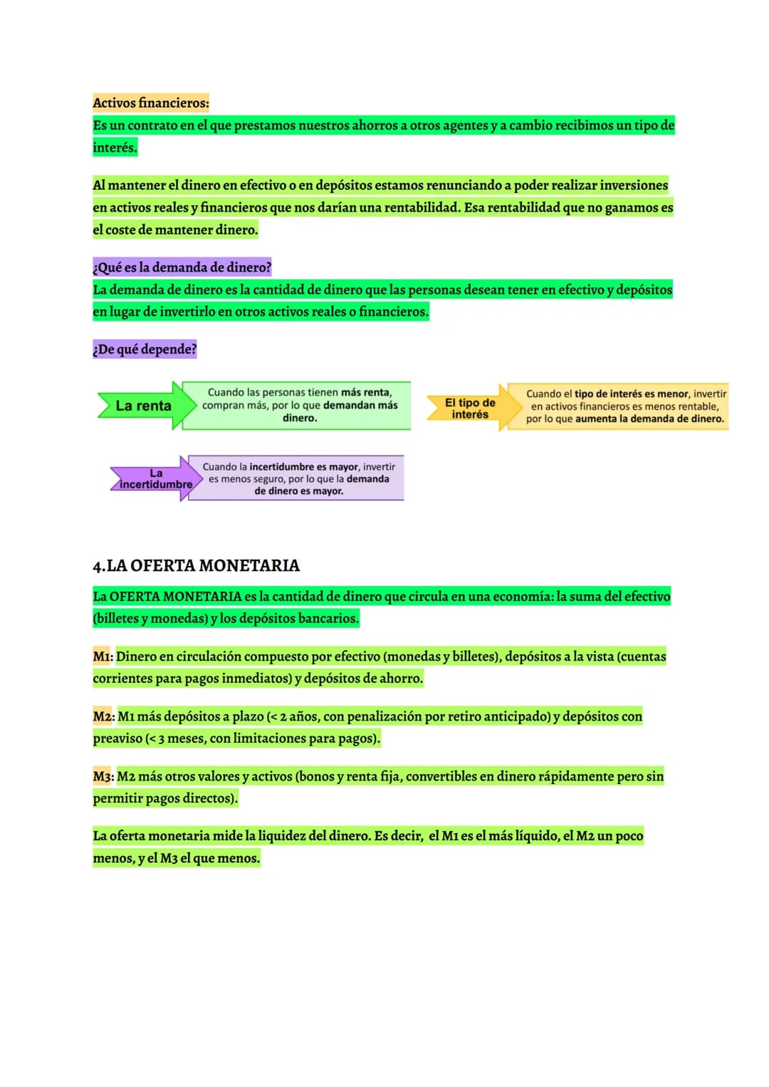 # RESUMEN ECONOMÍA tema 9
.Ejemplos o citas
.ECUACIONES O
Importante. Preguntas (que se plantean)
Palabras clave
ESQUEMAS
Definiciones