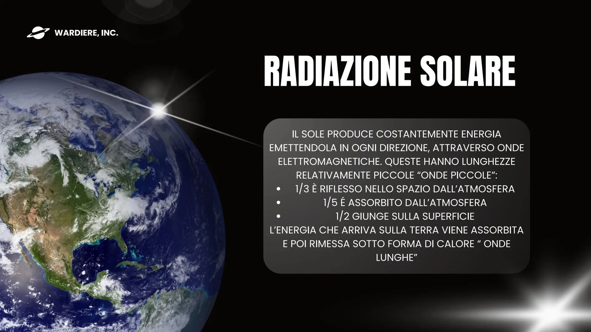 # L'ATMOSFERA # COS'È
# L'ATMOSFERA?
È UN INVOLUCRO AEREIFORME CHE CIRCONDA IL GLOBO,
TRATTENUTA DALLA FORZA DI GRAVITÀ.
SONO RICONOSCIBILI