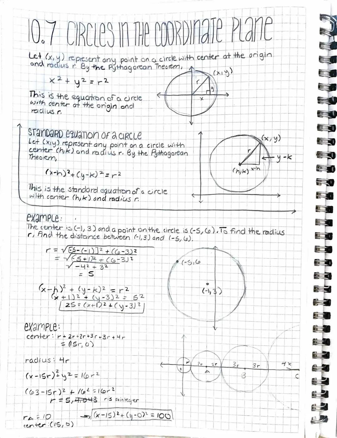 # 10.1 CIRCLES: unes segments
Identifying Special segments and unes
A circle is the set of all pants in a plane that are
equidistant from a