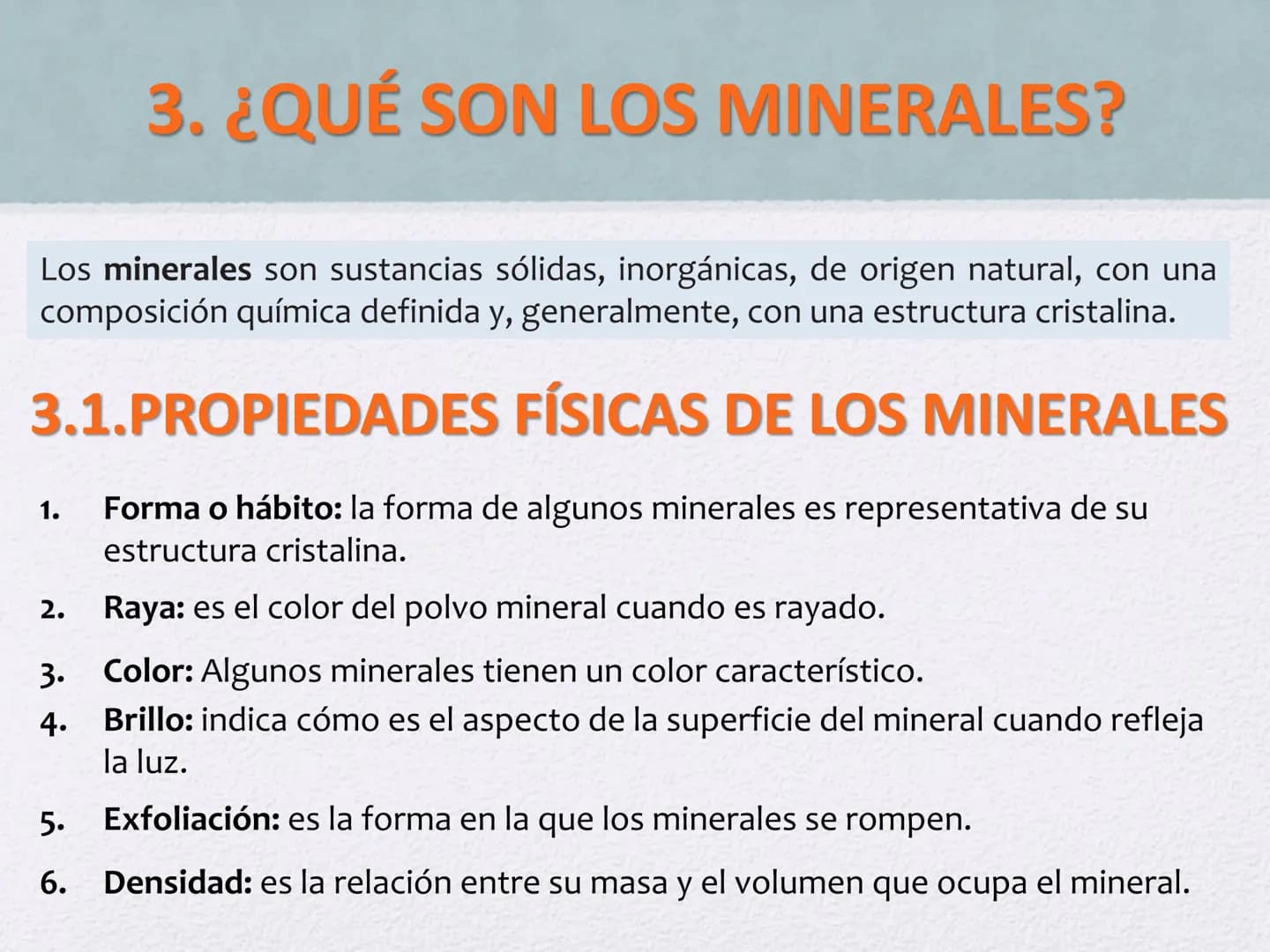 # LA GEOSFERA
Tema 3 # LA GEOSFER A
1. ¿Cómo se originó la Tierra?
2. Las capas del interior terrestre
3. ¿Qué son los minerales?
4. ¿Qué s