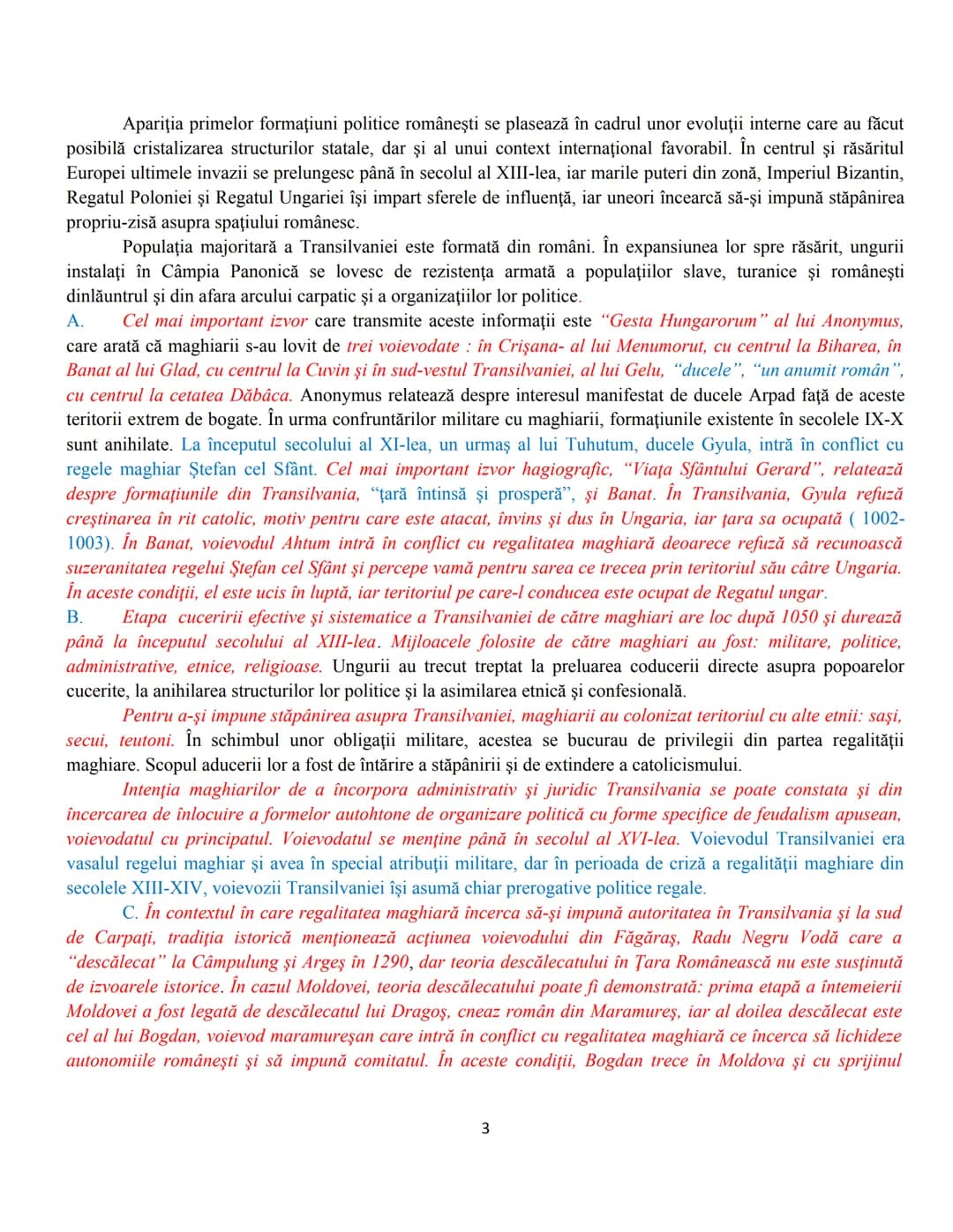 III. ESEURI ARGUMENTATIVE ŞI STRUCTURATE PE UN PLAN DE IDEI DAT
TEMA 1 BAC: ROMANITATEA ROMÂNILOR ÎN VIZIUNEA ISTORICILOR ROMÂNI ŞI STRĂINI