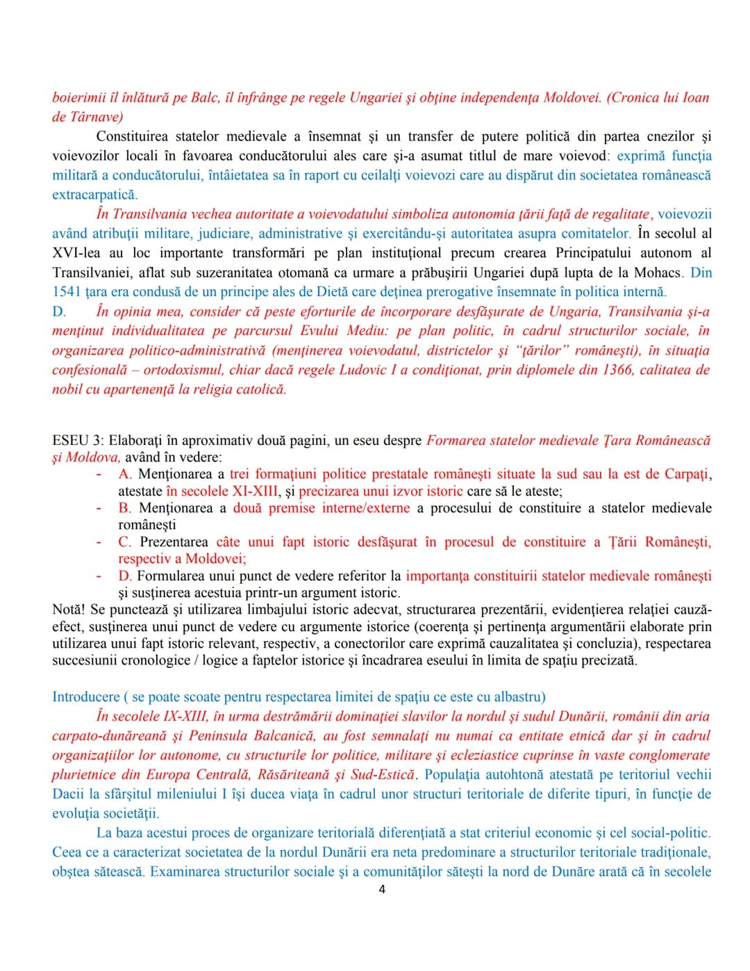 III. ESEURI ARGUMENTATIVE ŞI STRUCTURATE PE UN PLAN DE IDEI DAT
TEMA 1 BAC: ROMANITATEA ROMÂNILOR ÎN VIZIUNEA ISTORICILOR ROMÂNI ŞI STRĂINI