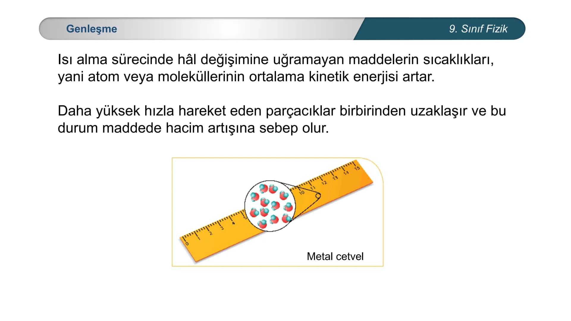 *
*
ETİ MİLLİ EĞİTİ
CUMHURİYE
IM BAKANLIG
DO
TÜRKİYE
*
*
FİZİK
9. SINIF
ISI VE SICAKLIK
Genleşme 9. Sınıf Fizik
* Köprülerde meydana gelen