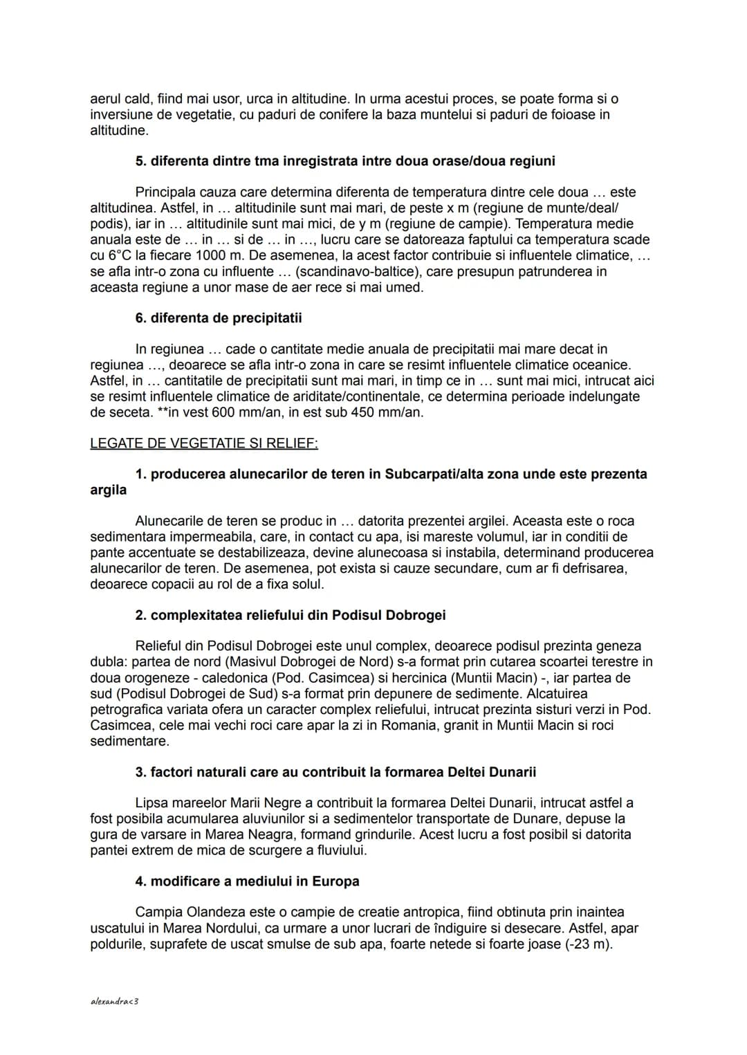 Factori/cauze/efecte/consecinte - SUBIECTUL E
LEGATE DE CLIMA:
1. variatia climei/temperaturii medii anuale etc
Un factor important care