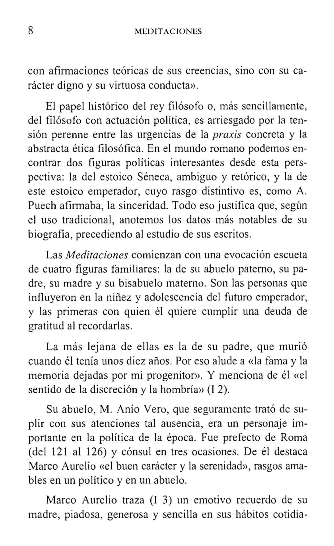 MARCO AURELIO
MEDITACIONES
BIBLIOTECA CLASICA GREDOS ## MEDITACIONES # BIBLIOTECA CLÁSICA GREDOS, 5 MARCO AURELIO
MEDITACIONES
INTRODUCC