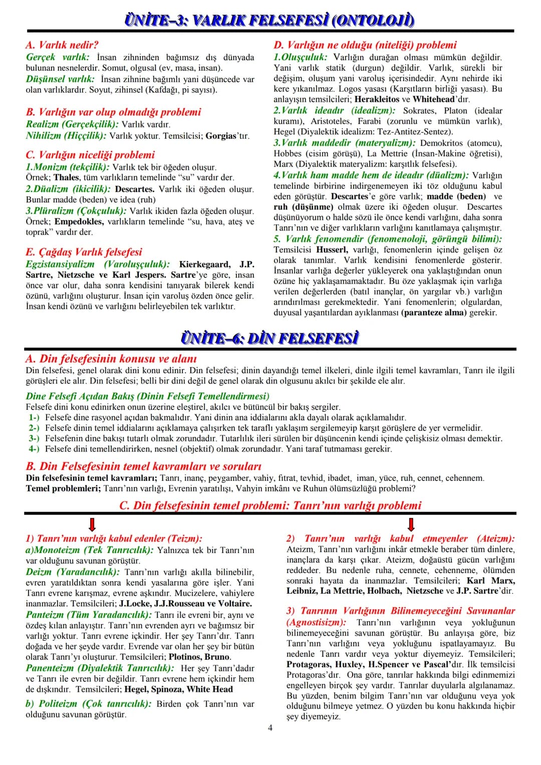 # ÜNİTE-1: FELSEFEYE GİRİŞ
**A. Felsefenin Anlamı ve Konusu (Alanı)**
Felsefe: Kelime anlamı olarak Philo (sevgi) ve Sophia (bilgelik) kavr