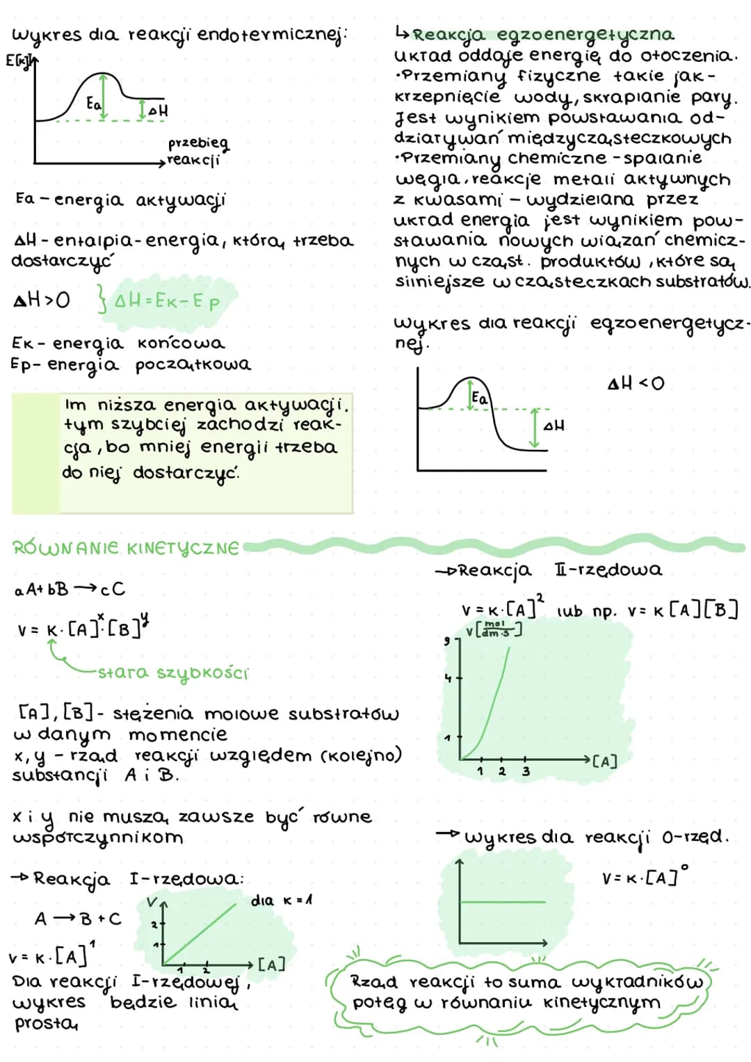 # Kinetyka
SZYBKOŚĆ REAKCJI
Szybkość zawsze zmniejsza się w czasie
$V = \frac{\Delta Cp}{\Delta t}$ $\rightarrow$ zmiana
stężenia moloweg