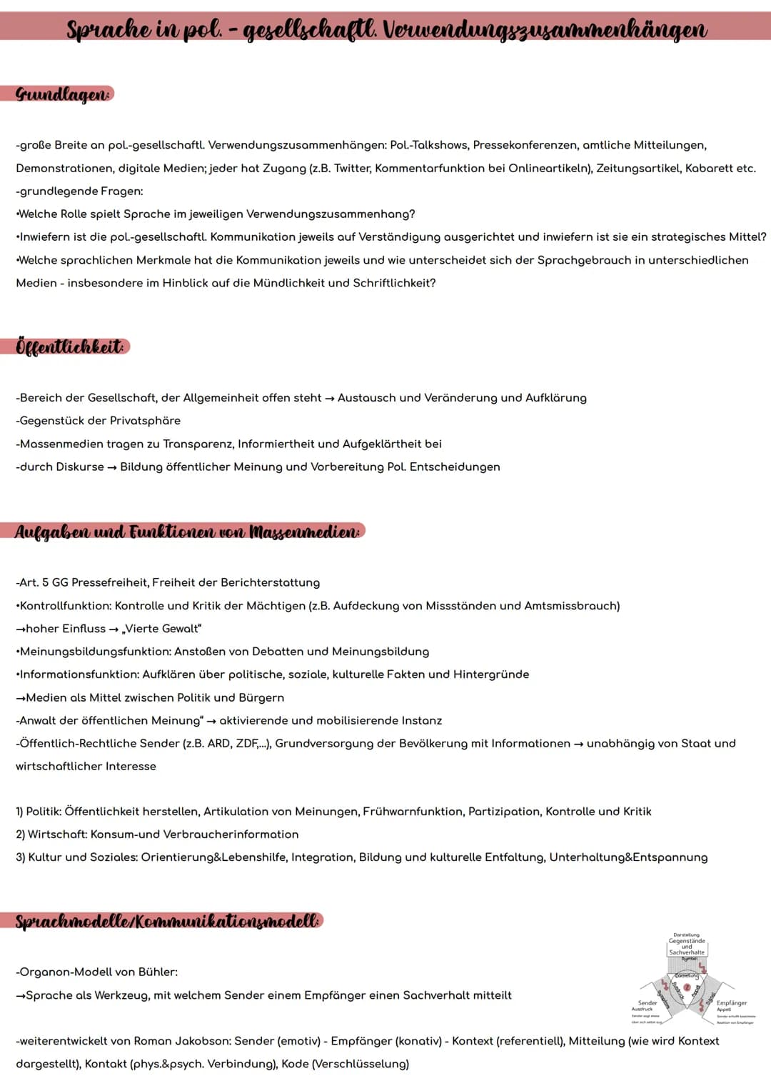 # Sprache in pol. - gesellschaftl. Verwendungszusammenhängen
Grundlagen
-große Breite an pol.-gesellschaftl. Verwendungszusammenhängen: Po