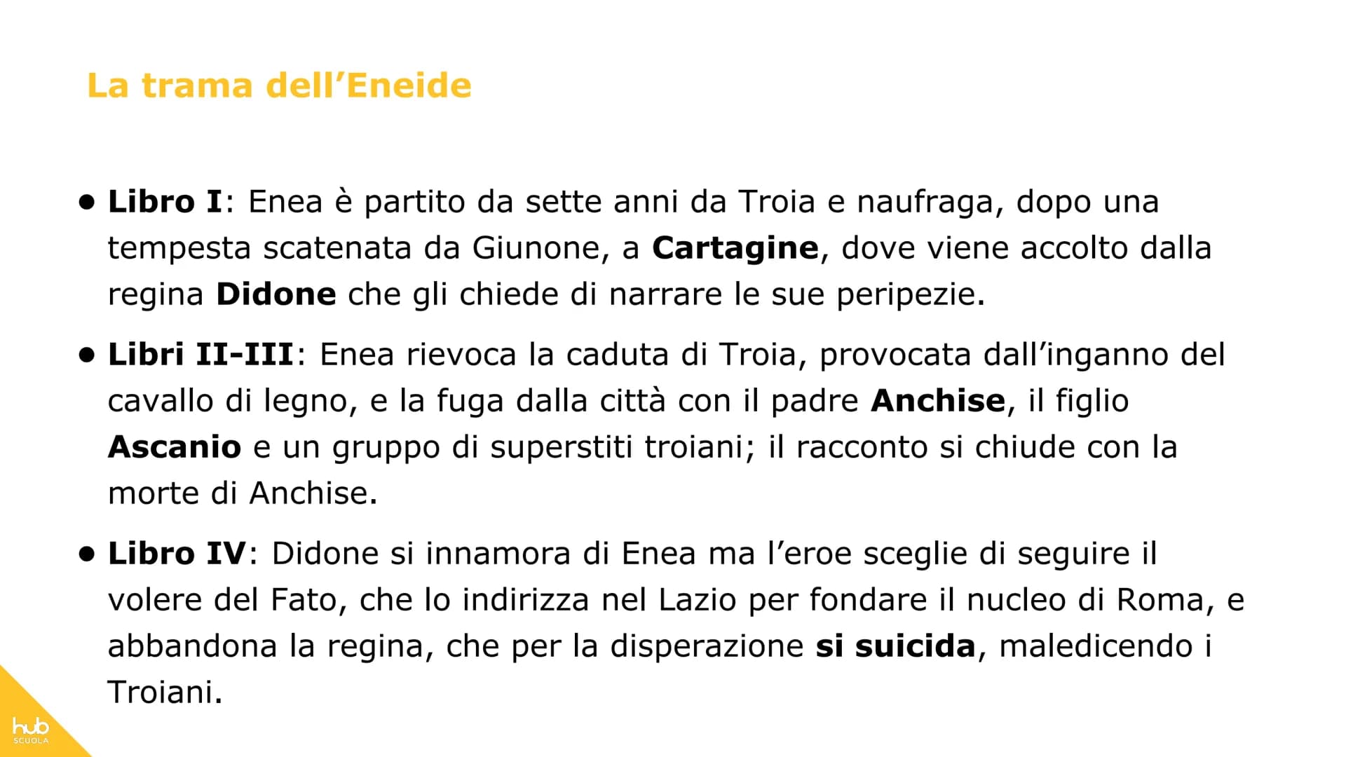 # hub
SCUOLA
# L'Eneide # Definizione
L'Eneide è un poema epico in
latino composto da Virgilio a
partire, circa, dal 29 a.C. e
lsciato inc