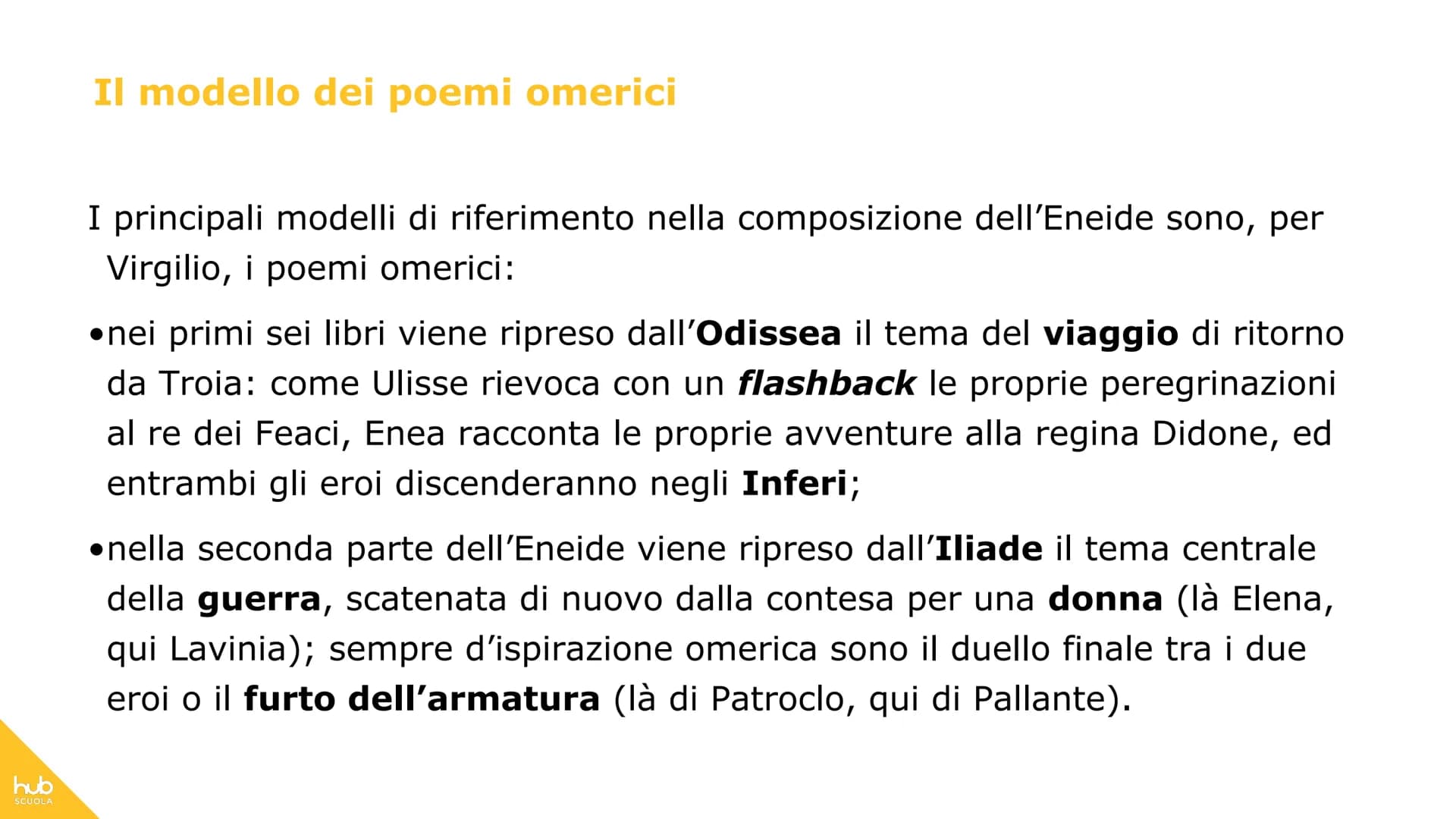 # hub
SCUOLA
# L'Eneide # Definizione
L'Eneide è un poema epico in
latino composto da Virgilio a
partire, circa, dal 29 a.C. e
lsciato inc