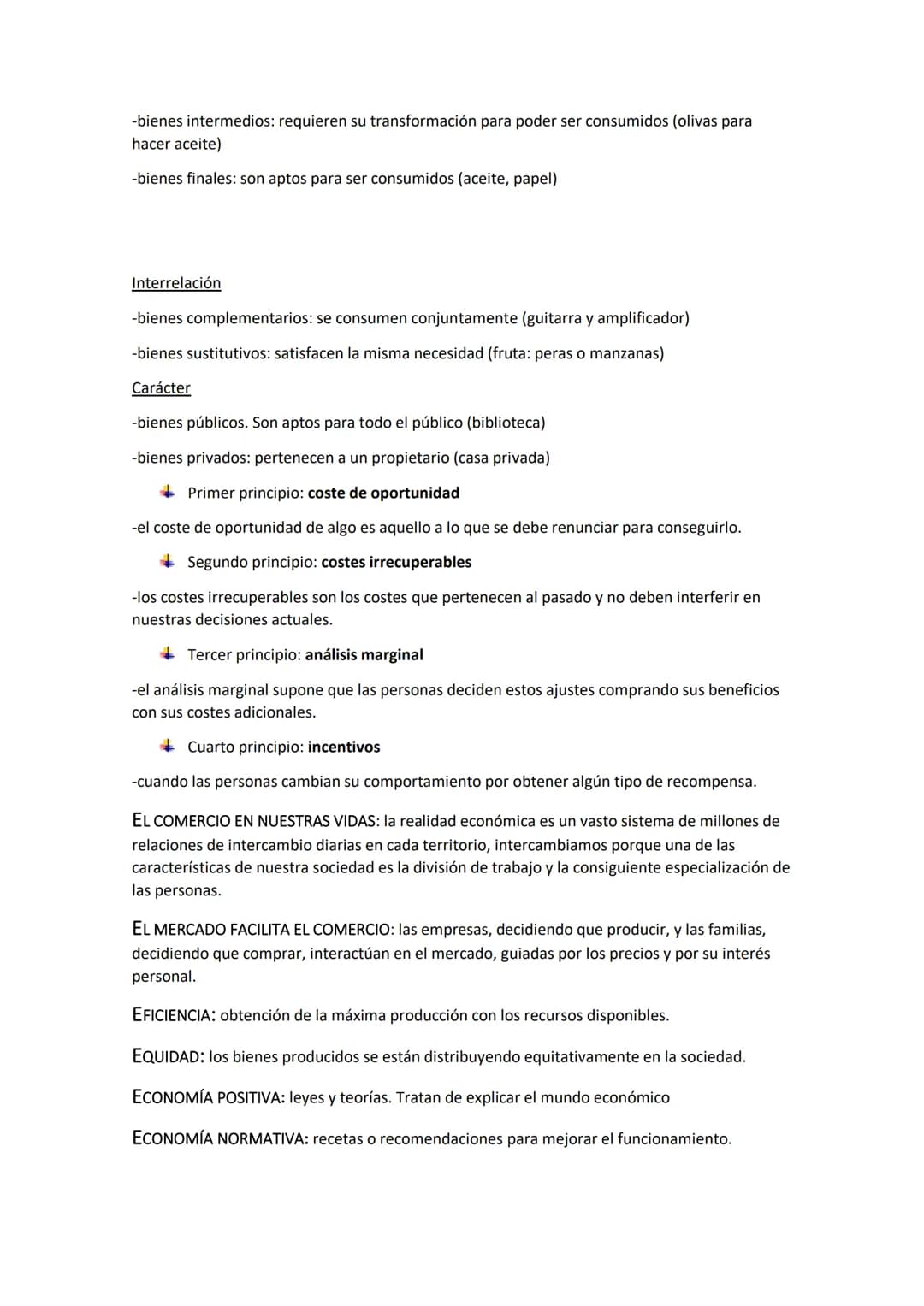 # Economía 1 de bachillerato.
## TEMA 1: LOS PRINCIPIOS BÁSICOS DE LA ECONOMÍA
LA ECONOMÍA: la economía está presente siempre que se inter