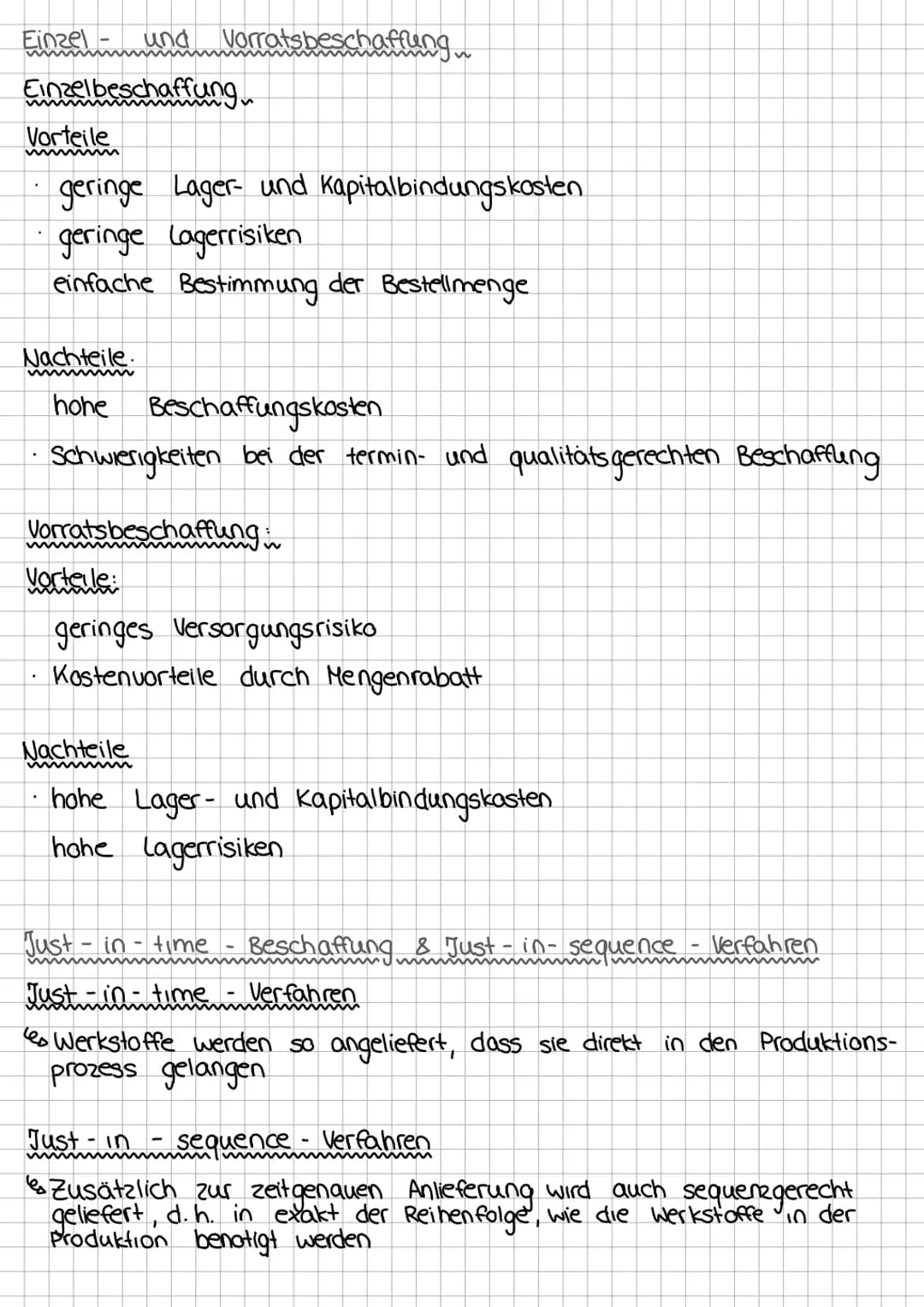 # BWL-KA 1
Beschaffung und Lagerhaltung
Unter Beschaffung wird der Einkauf der für die Leistungs-
erstellung benötigten Materialien (2 B R