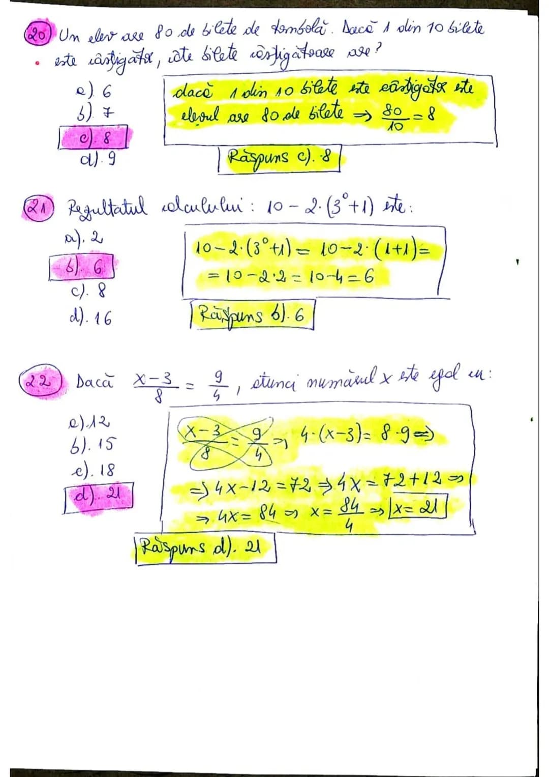 Exercitii tip Subiectul I - Matematicoa Evaluace Hastfonda
①. Rezultatul calculului 15+28 ste:
a). 33
6). 43
c). 53
d). 58
(2). Cel ma