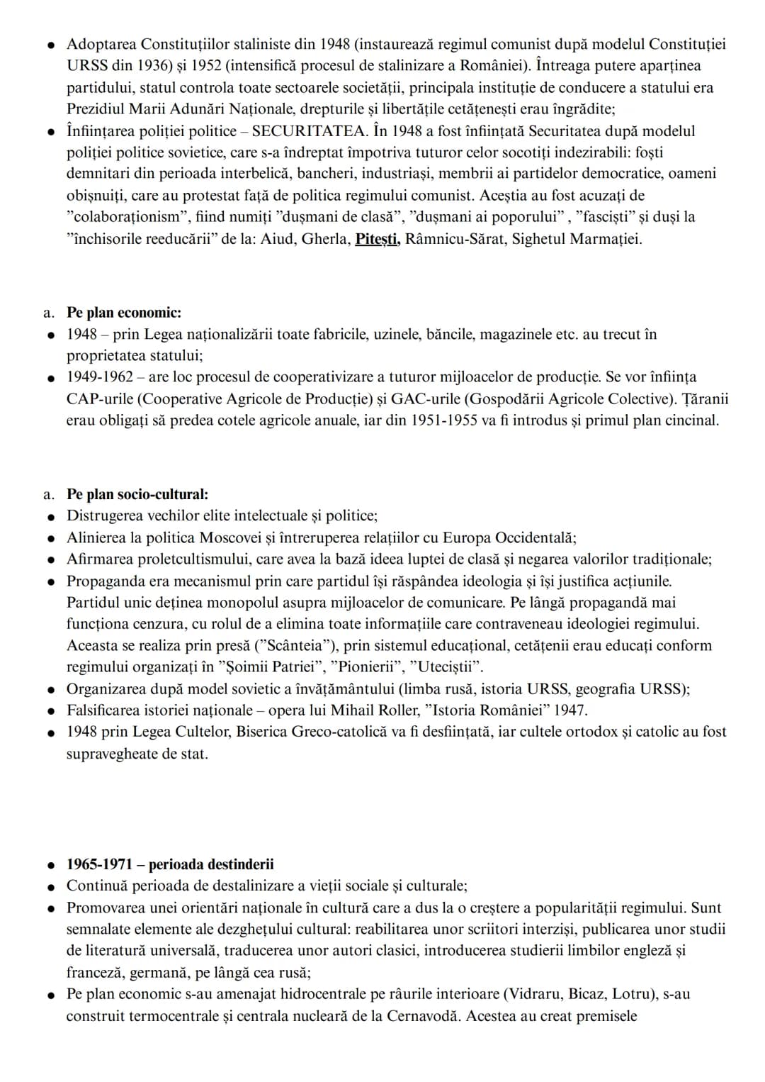 # Cap. VI. ROMÂNIA POSTBELICĂ.
STALINISM, NAŢIONAL-COMUNISM ȘI DISIDENŢĂ ANTICOMUNISTĂ
* 1944-1947-perioada prosovietică
a. Actul de l
