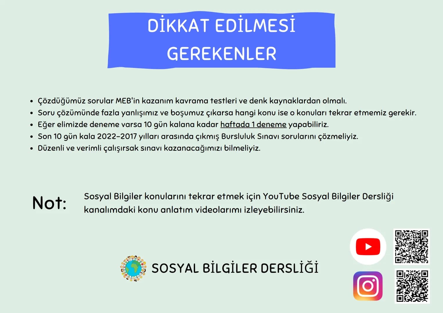 # 5.SINIF
# BURSLULUK
# ÇALIŞMA
# PLANI
# SOSYAL BİLGİLER DERSLİĞİ
Konuları ve çözdüğün soru sayılarını not almayı unutma! Hafta sonunda top