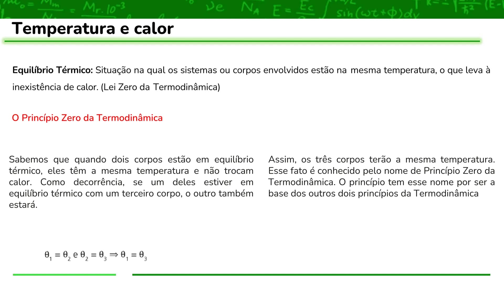 # Física
# Termometria
Termologia
AULA 001 # Temperatura e calor
1. Noções de temperatura e calor
As sensações térmicas provocadas por