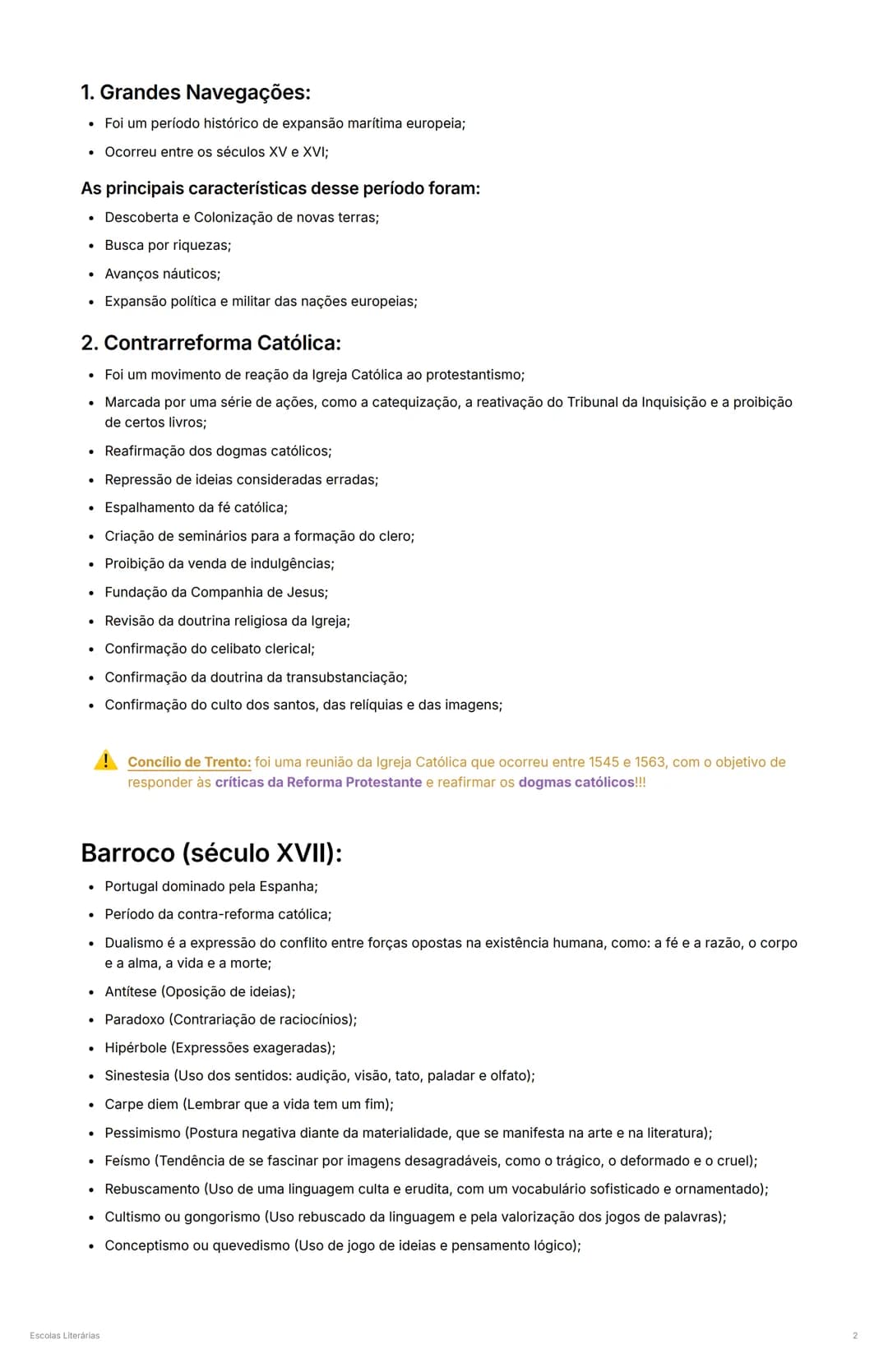 # Escolas Literárias
* Criado @February 4, 2025 11:16 AM
* Aula LITERATURA
* Revisado
## MOVIMENTOS LITERÁRIOS BRASILEIROS ATÉ O SÉCULO XI