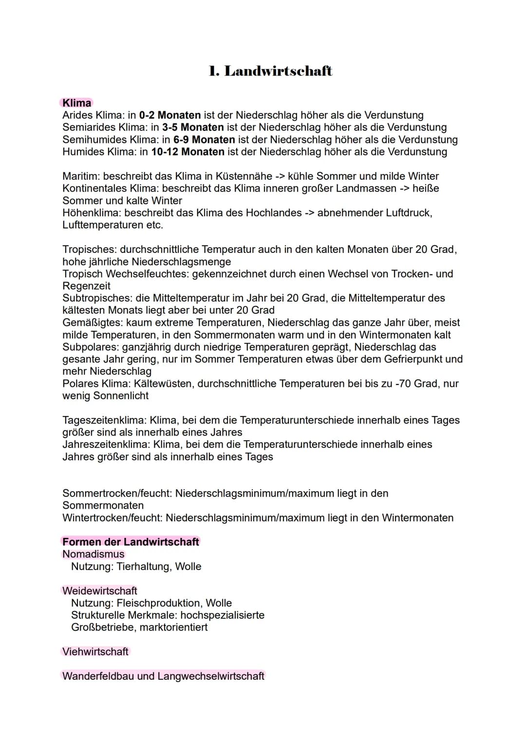 Abitur 2025
- Erdkunde LK
Lernzettel
1. Landwirtschaft
2. Markt- und Agrobusiness
3. Strukturwandel
4. Globalisierung und Disparitäten
5. T
