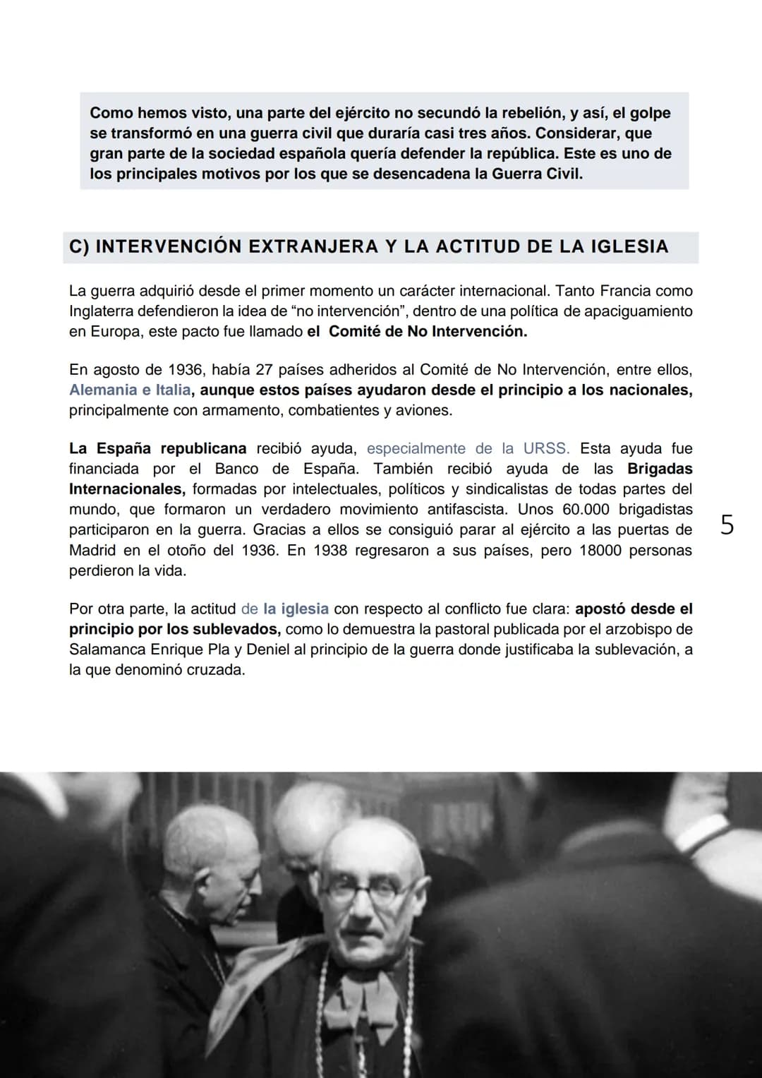 # TEMA 5. LA GUERRA CIVIL ESPAÑOLA.
La división entre derechas e izquierdas plasmada en el resultado electoral se dejó sentir en
la calle.