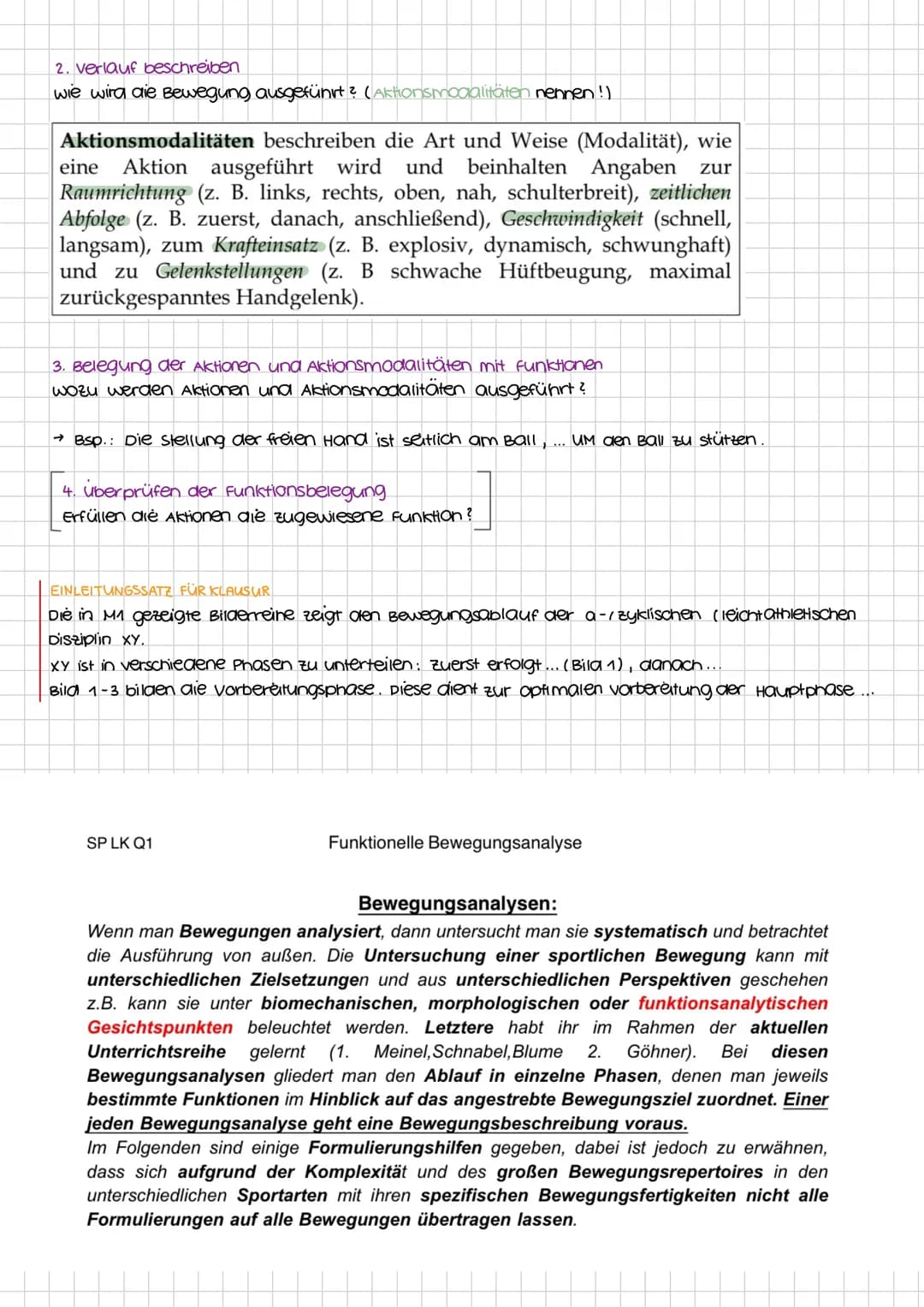Lektion 5
(PowerPoint)
Hallo Leute,
folgende Infos möchte ich euch noch vor der Klausur geben.
Themen:
* Morphologische Bewegungsanalyse