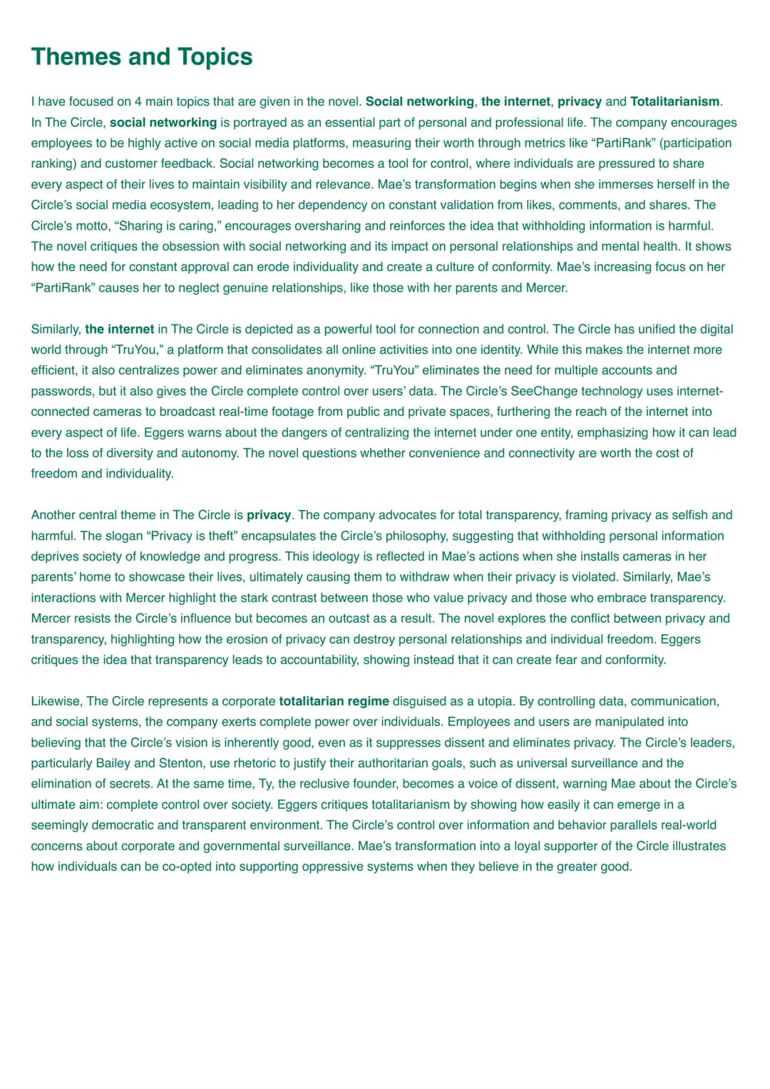 # Portfolio - “The Circle”
Marcelo Urban Charakter constellation
page 3
the plot
page 4
themes and topics
page 5
character analysis
page