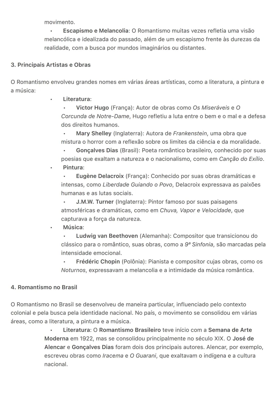 # Romantismo:
O Romantismo foi um movimento cultural, artístico e literário que surgiu no final do século XVIII
e se estendeu até meados do