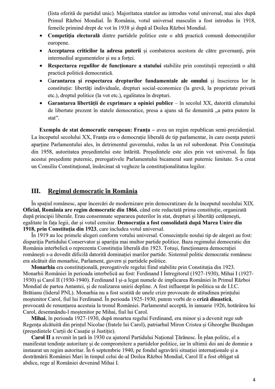 # Tema 6. Secolul XX- între democrație și totalitarism. Ideologii și practici politice în
România și în Europa
I. Clarificarea unor noţiuni