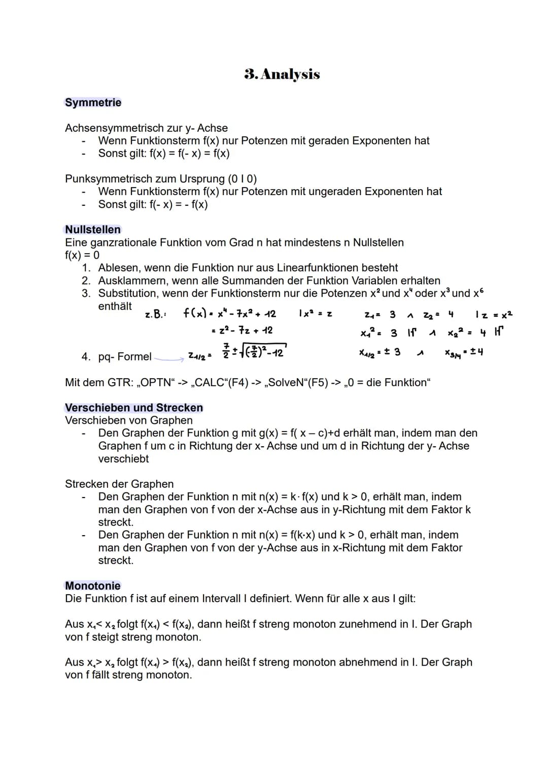 Abitur 2025
- MATHE GK
Lernzettel
1. Grundlagen
2. Funktionen
3. Analysis
4. Analytische Geometrie
5. Stochastik # 1. Grundlagen
Gleichung