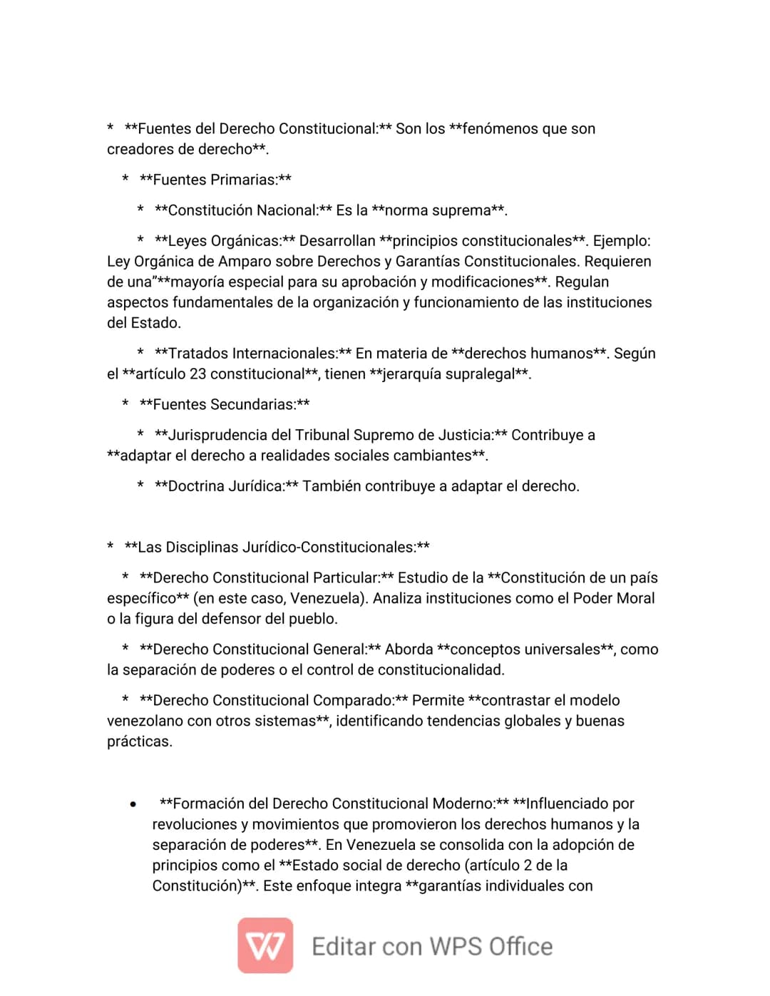 Guía de Estudio para un Examen de Derecho Constitucional Venezolano
**Tema 1: El Derecho Constitucional**
**Concepto del Derecho Constituc