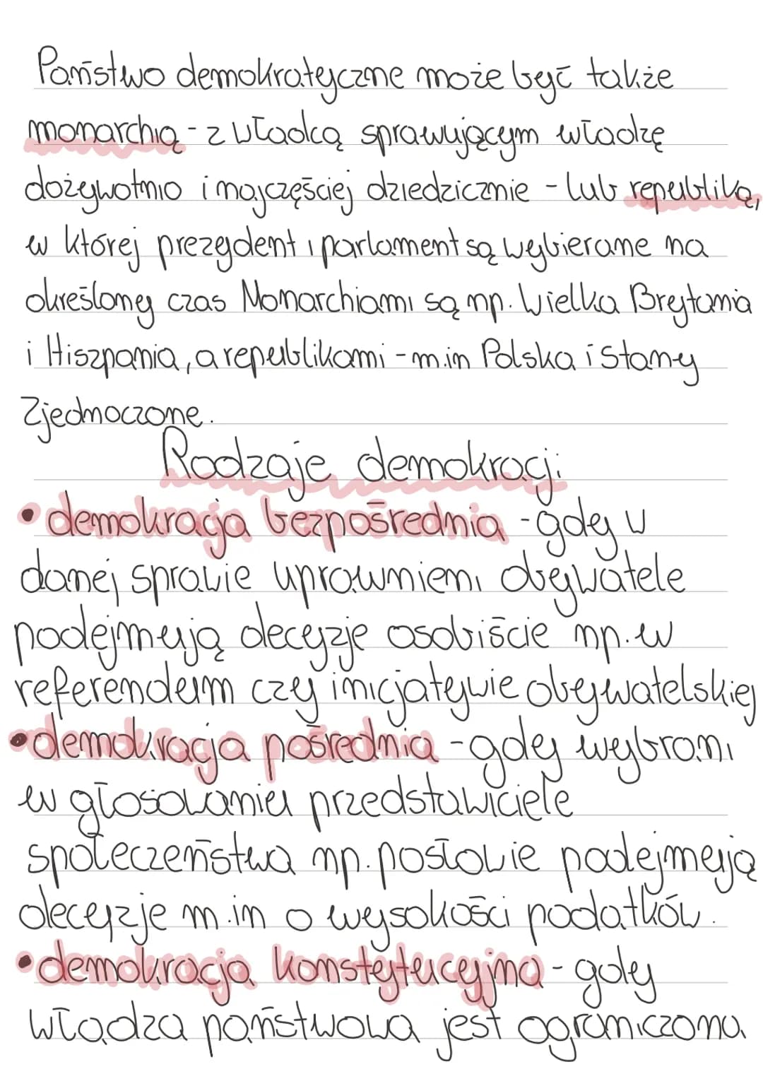 # Państwo i demokracja
Państwo jest rodzajem organizacji, która dysponuje.
konkretnym, wejdzielonym grumicami terytorium i
sprawuje władzę n