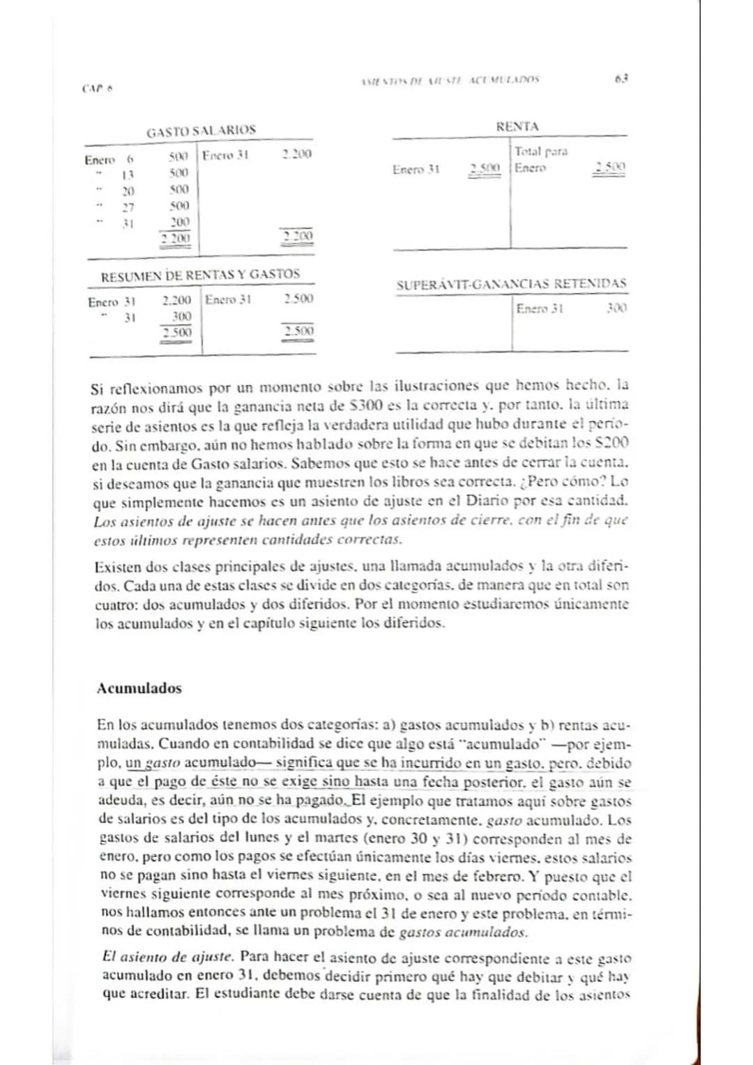 CAPÍTULO
Asientos de ajuste:
acumulados
6
Período contable - definición
El estudiante habrá observado que en los capítulos vistos hasta