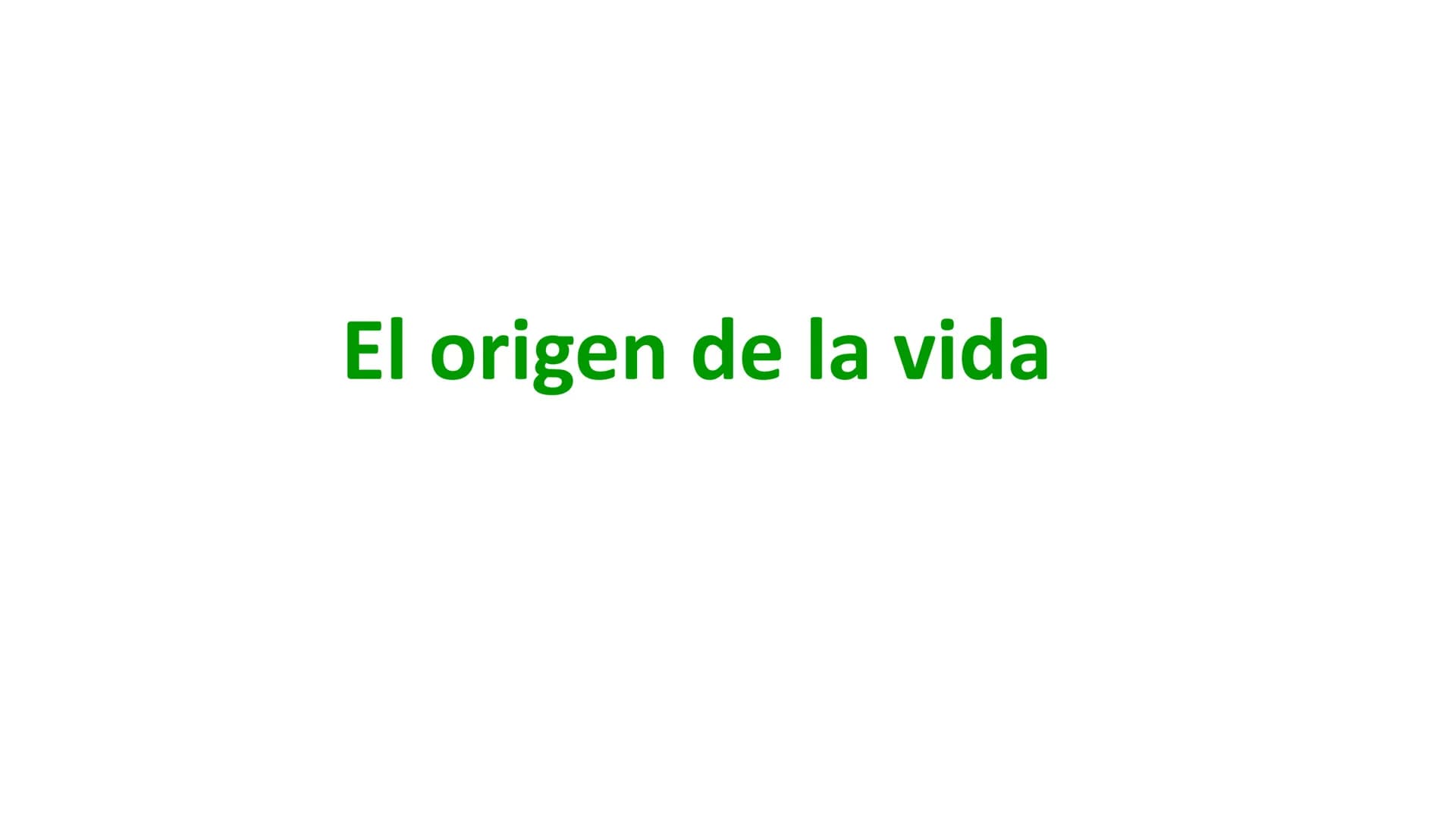 # ORIGEN Y EVOLUCIÓN
# DE LOS SERES VIVOS # El origen de la vida Hipótesis sobre
el origen de la
vida
Creacionismo
Experimento de Redi
Ge